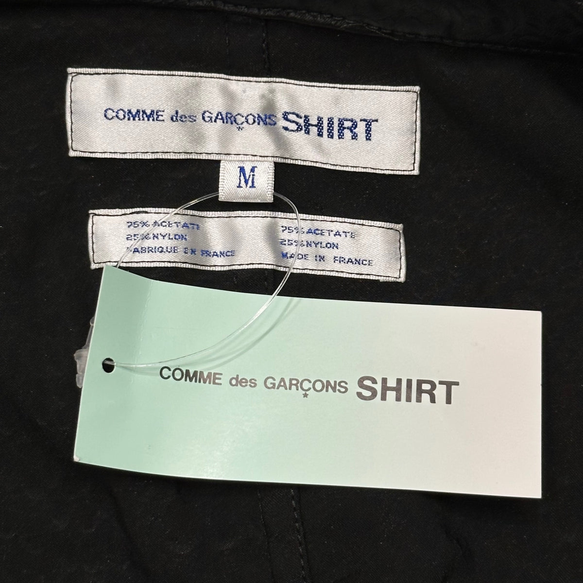 COMME des GARCONS SHIRT(コムデギャルソンシャツ) 1990's Crocodile-Embossed 3-Button Jacket クロコ 型押し 3ボタン ジャケット W10031 M ブラック 90s アーカイブ