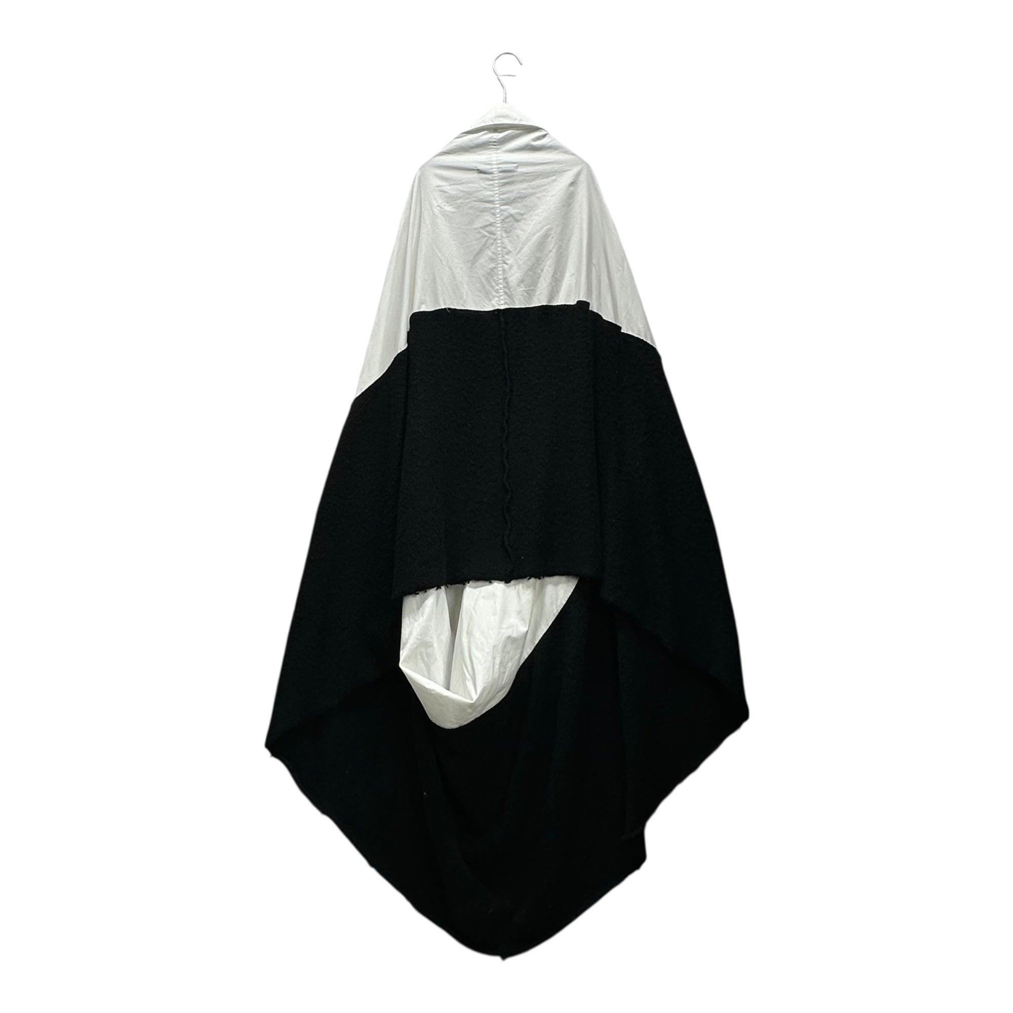 LIMI feu(リミフゥ) Shirt-Docked Knit Snood シャツ ドッキング ニット スヌード S ホワイト×ブラック