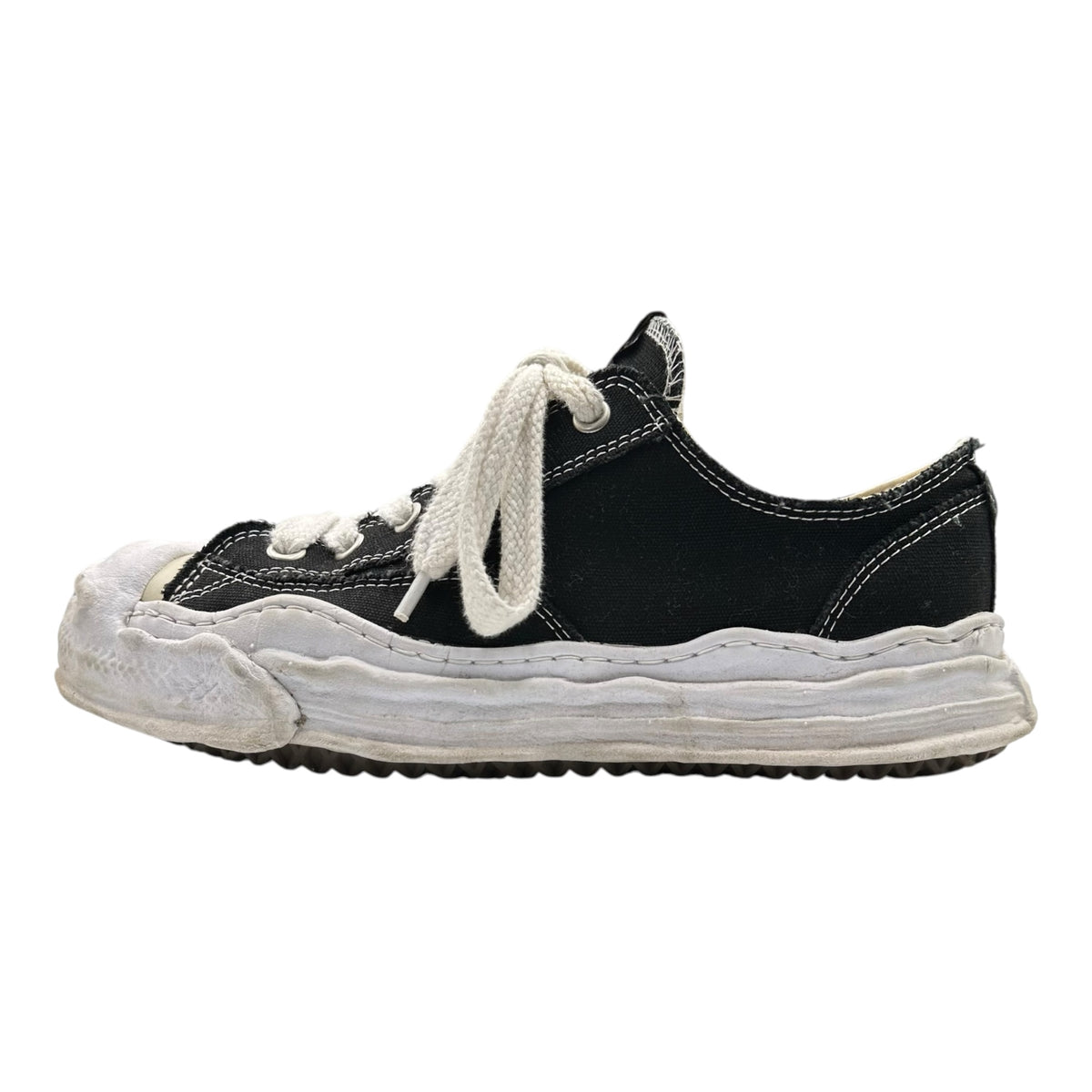 Maison MIHARA YASUHIRO(メゾンミハラヤスヒロ) HANK CANVAS LOW Top Sneakers ハンク キャンバス ローカット スニーカー A05FW702 44 ブラック×ホワイト