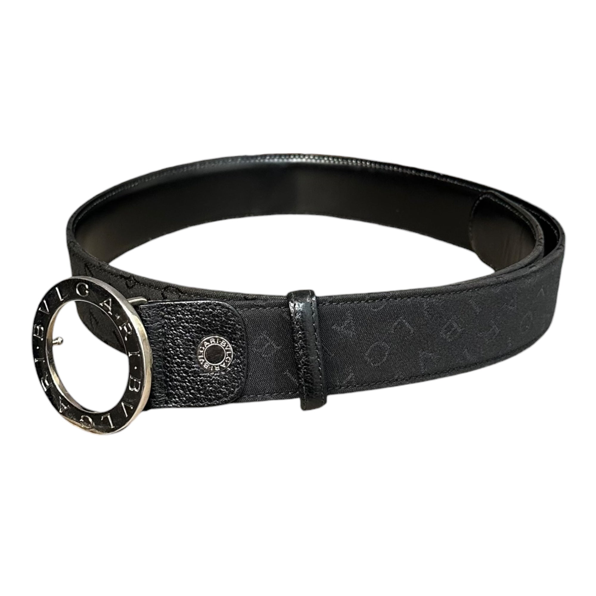BVLGARI(ブルガリ) BVLGARI BVLGARI BELT - Logomania ブルガリ ブルガリ ベルト ロゴマニア 105/42 ブラック LOEAEA B.zero1