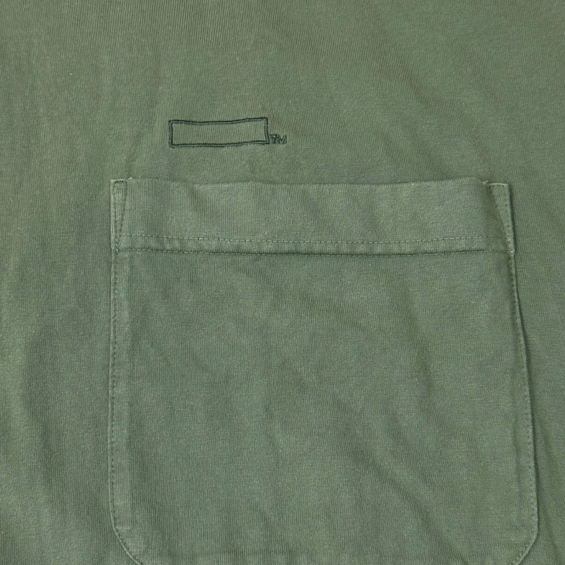 Maison MIHARA YASUHIRO(メゾンミハラヤスヒロ) 【in・stru(men-tal).】 embroidery T-shirt  胸 刺繍 ポケット Tシャツ I08TS531 グリーン 46(M程度)