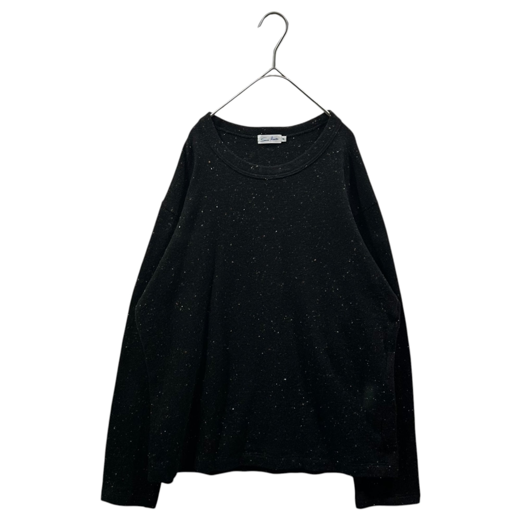 sans limite(サンリミット) 21AW Nep Wool L/S T-Shirt ネップ ウール ロンT カットソー W2102010 2(M程度) ブラック×ブラウン