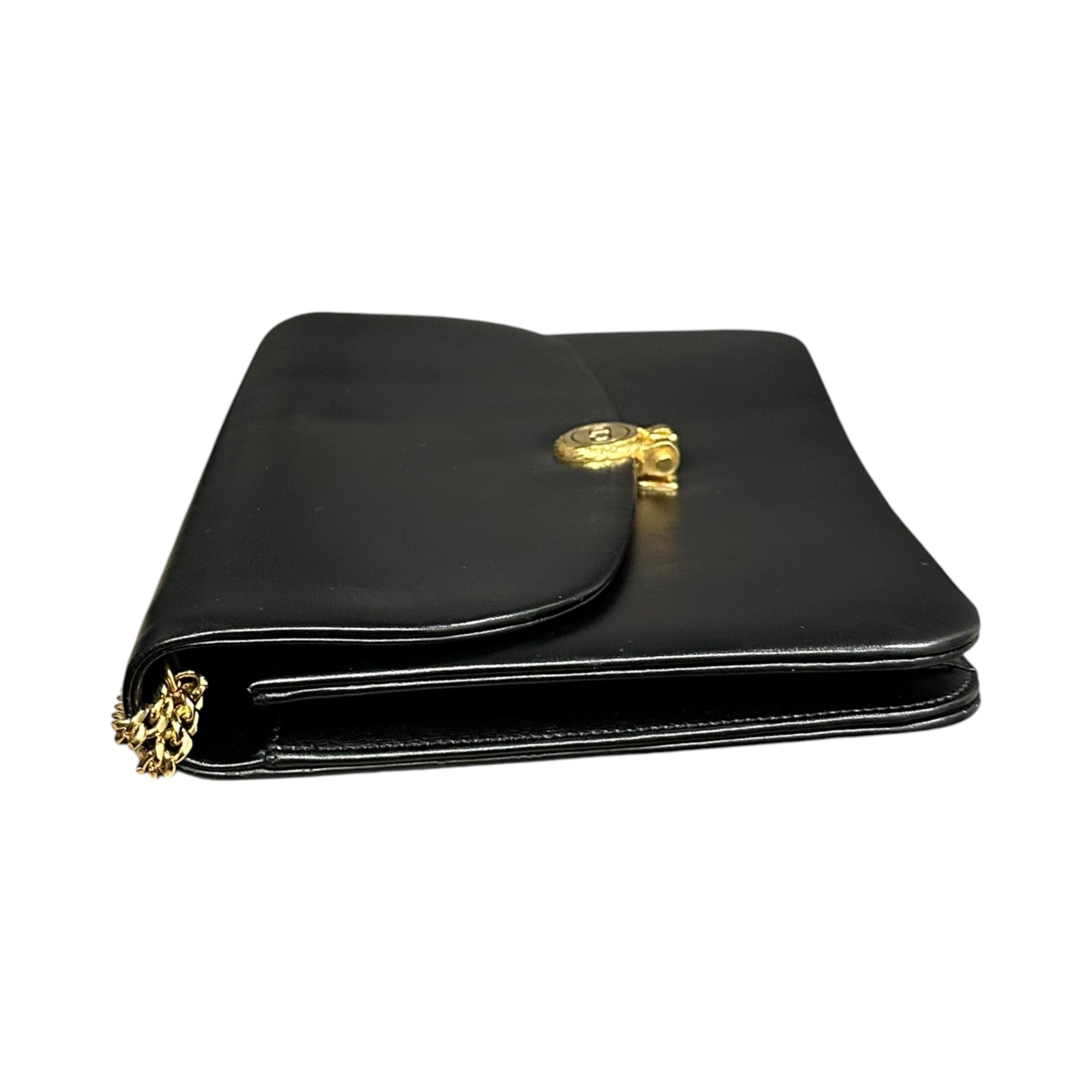 Christian Dior(クリスチャンディオール) 1980's Chain Leather Shoulder Bag チェーン レザー ショルダー バッグ ブラック 80's 80年代 ヴィンテージ