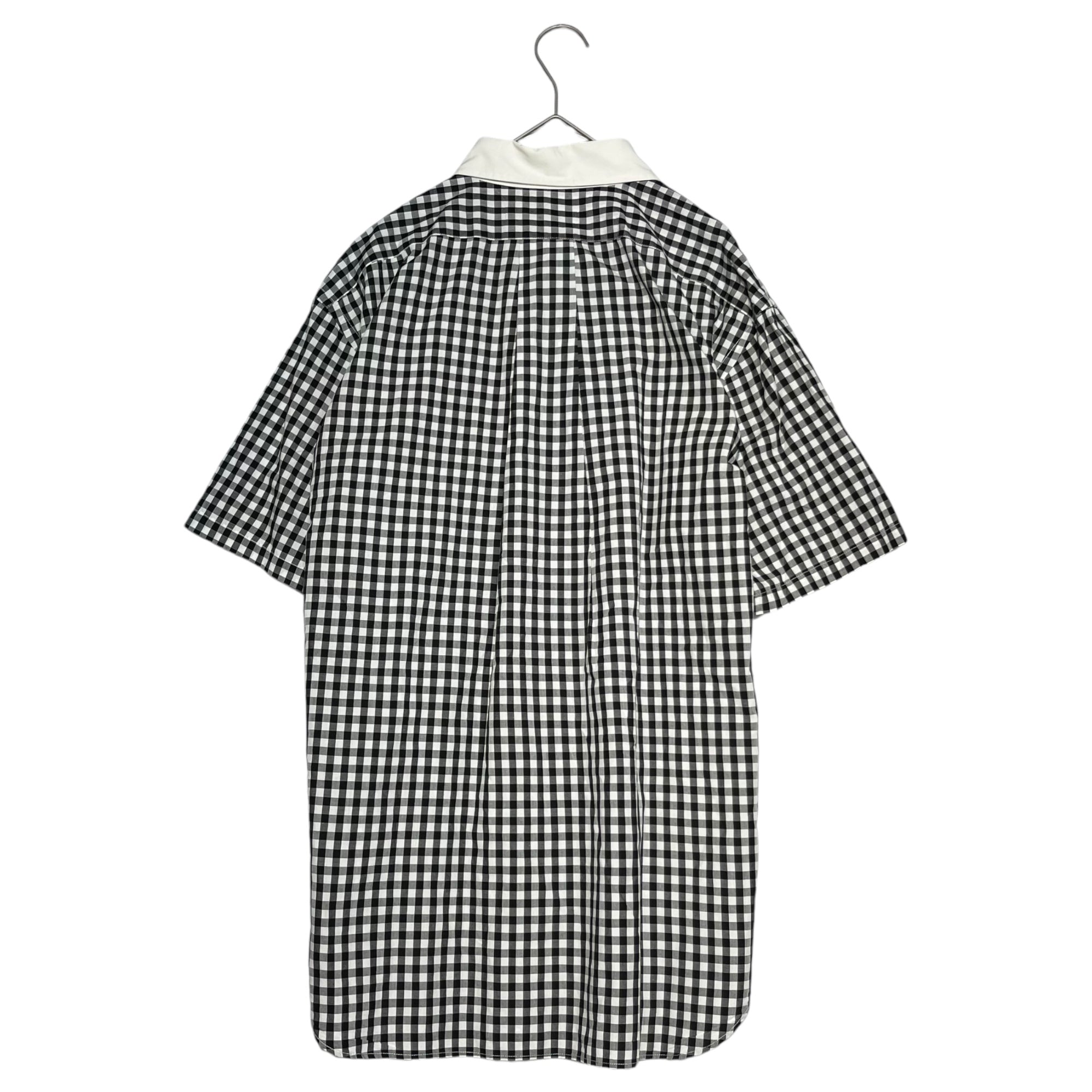 HEAD PORTER(ヘッドポーター) Gum check S/S shirt ギンガム チェック シャツ XL ブラック×ホワイト