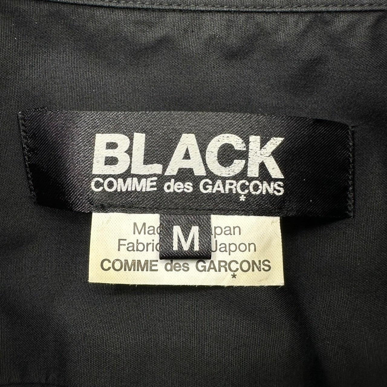 BLACK COMME des GARCONS(ブラックコムデギャルソン) 19SS Front Zip Regular Collar Long Sleeve Shirt フロントジップ レギュラーカラー 長袖 シャツ 1C-B001 M ブラック AD2018