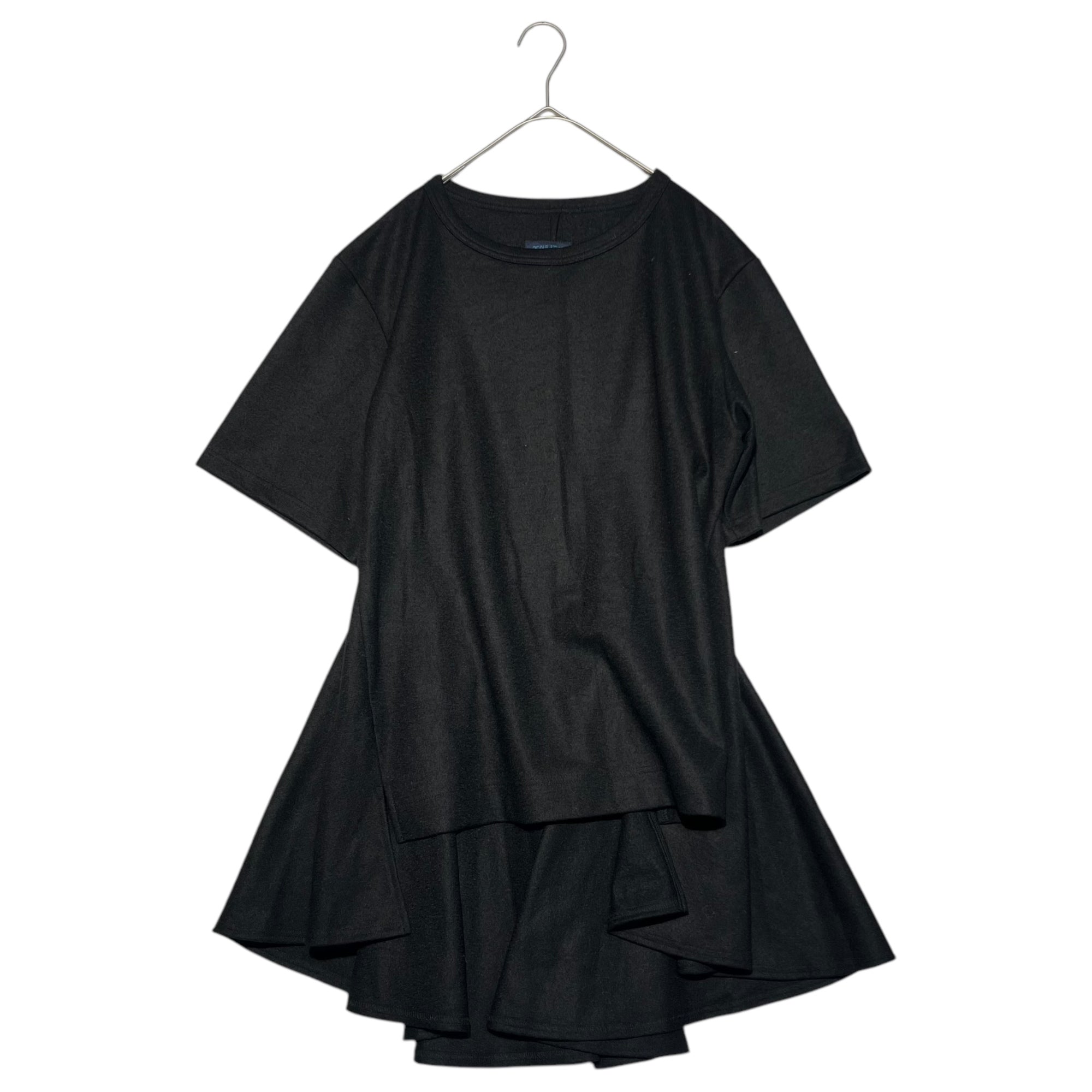 REGULATION Yohji Yamamoto(レギュレーション ヨウジヤマモト) short sleeve wool tunic 半袖 ウール チュニック ミニワンピース FL-T51-106 2 ブラック