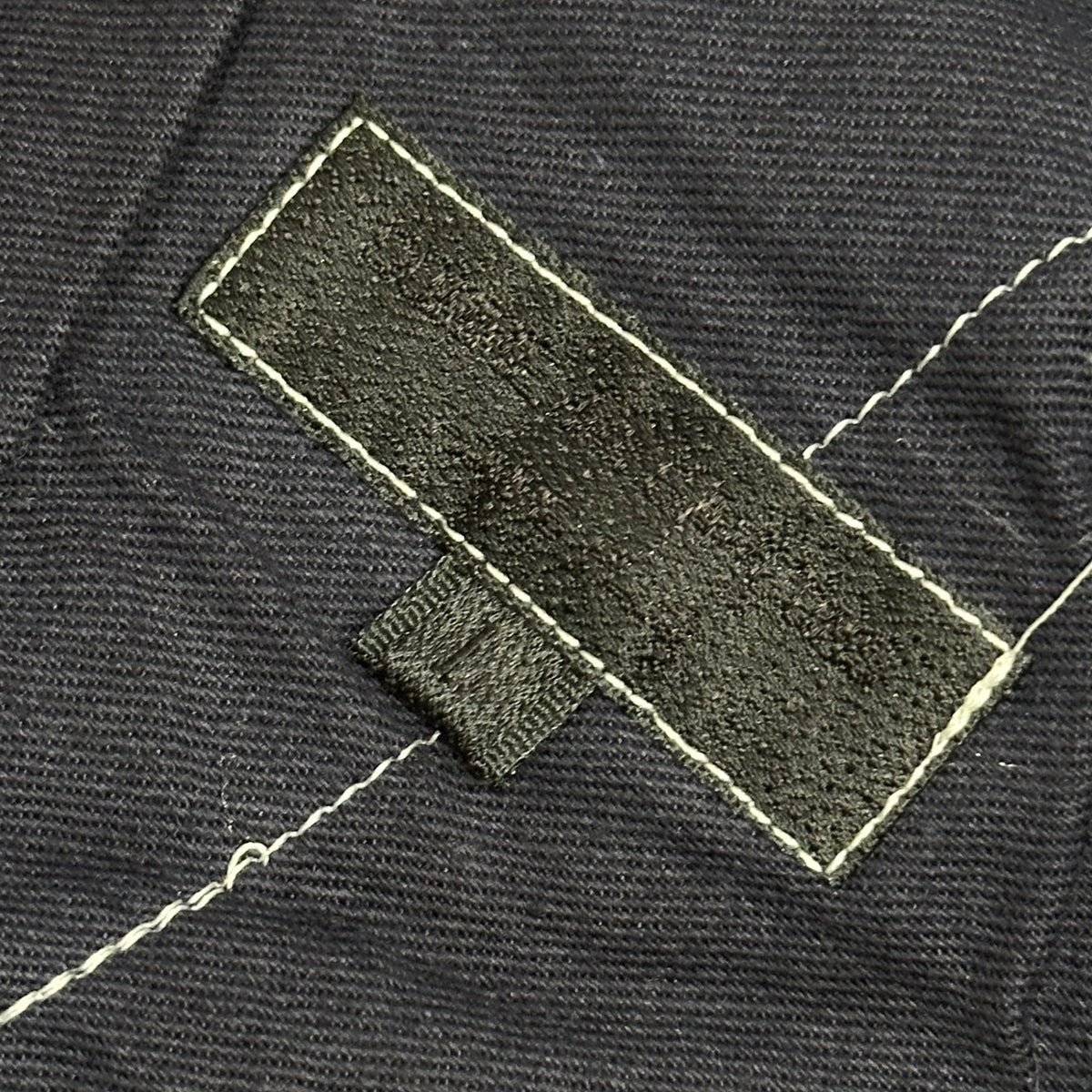 COMME des GARCONS HOMME PLUS(コムデギャルソンオムプリュス) 1999SS Garment-Dyed Back-Ruffle Slacks 製品 染め 裏 フリル スラックス PP-10025L L グレー×ネイビー AD1998 90s アーカイブ フリル期 シークレットトレジャー