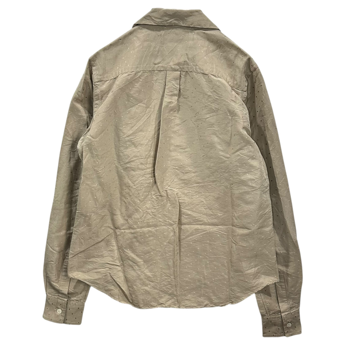 robe de chambre COMME des GARCONS(ローブドシャンブルコムデギャルソン) 2001SS Dotted Frill Silk Blouse ドット フリル シルク ブラウス RB-04002S S ベージュ AD2000 00s アーカイブ