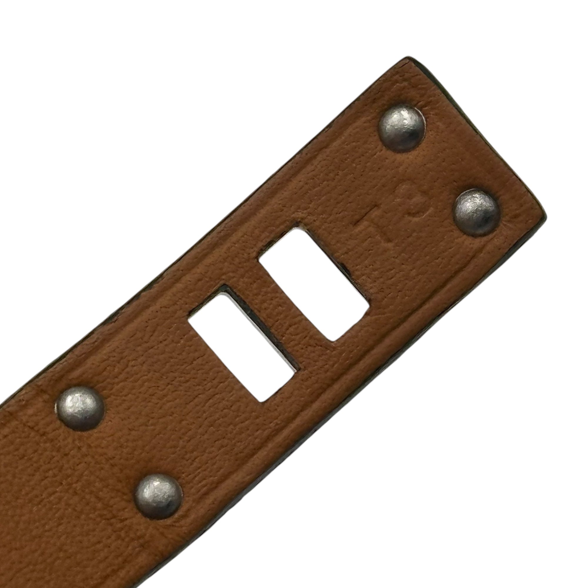 HERMES(エルメス) Mini Dog Clous Ronds Bracelet ミニ ドッグ クルーロン ブレスレット ブラック×シルバー X刻印 2016年製 レザー スタッズ