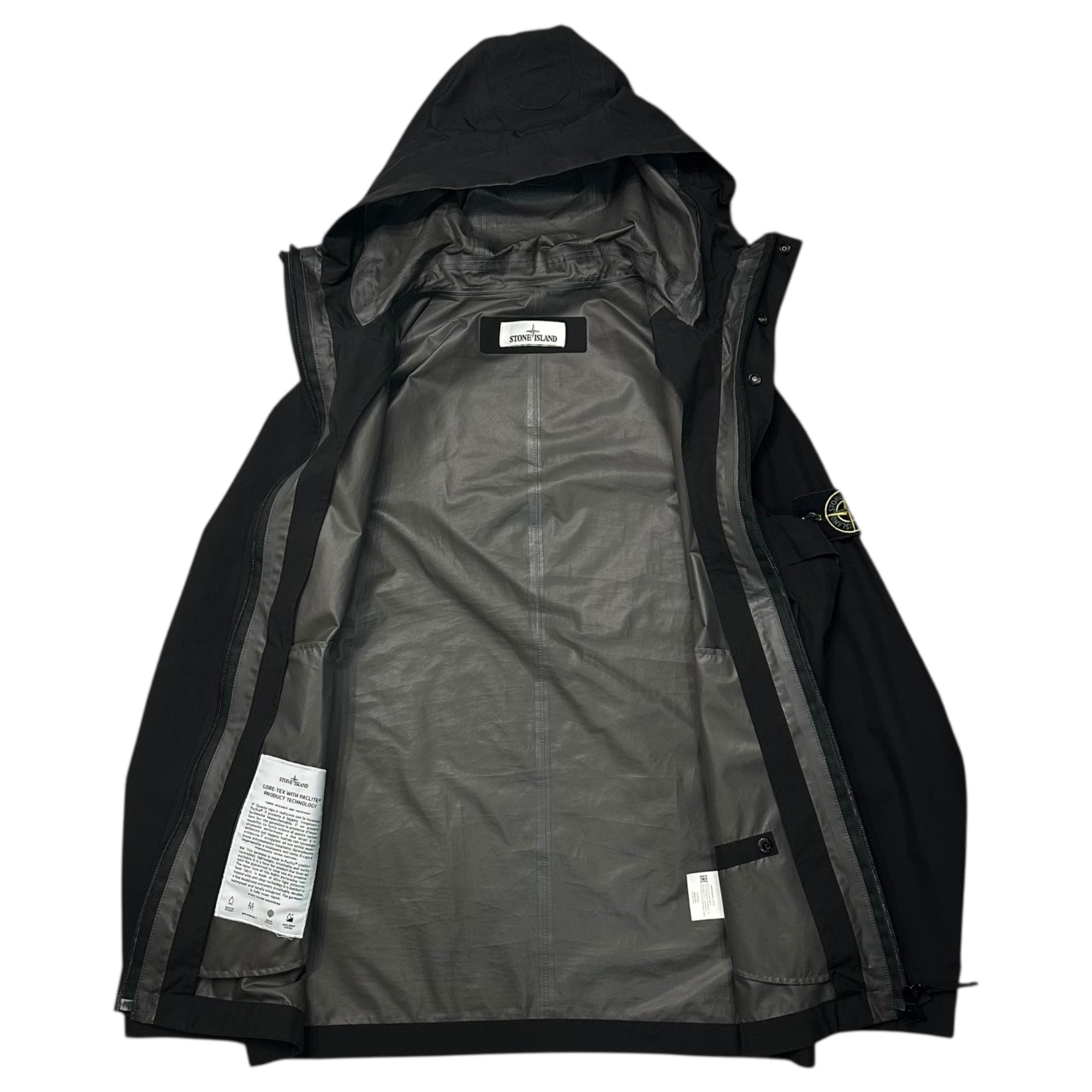 STONE ISLAND(ストーンアイランド) 20SS GORE-TEX® Hooded Zip-Up Jacket ゴアテックス フーデッド ジップアップ ジャケット 721543020 S ブラック