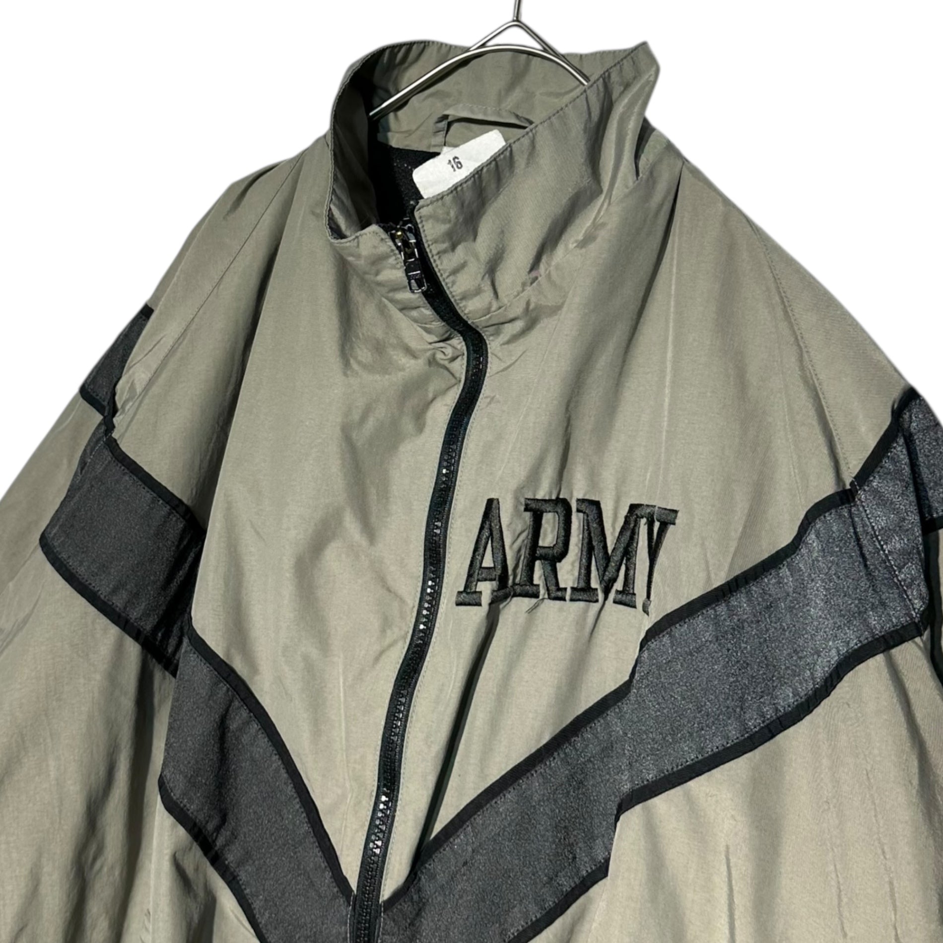 US ARMY(アメリカ軍) 00's IPFU Training Jacket トレーニング ジャケット 8415-01-465-4832 MEDIUM-REGULAR グレー ナイロン トラック ヴィンテージ ミリタリー