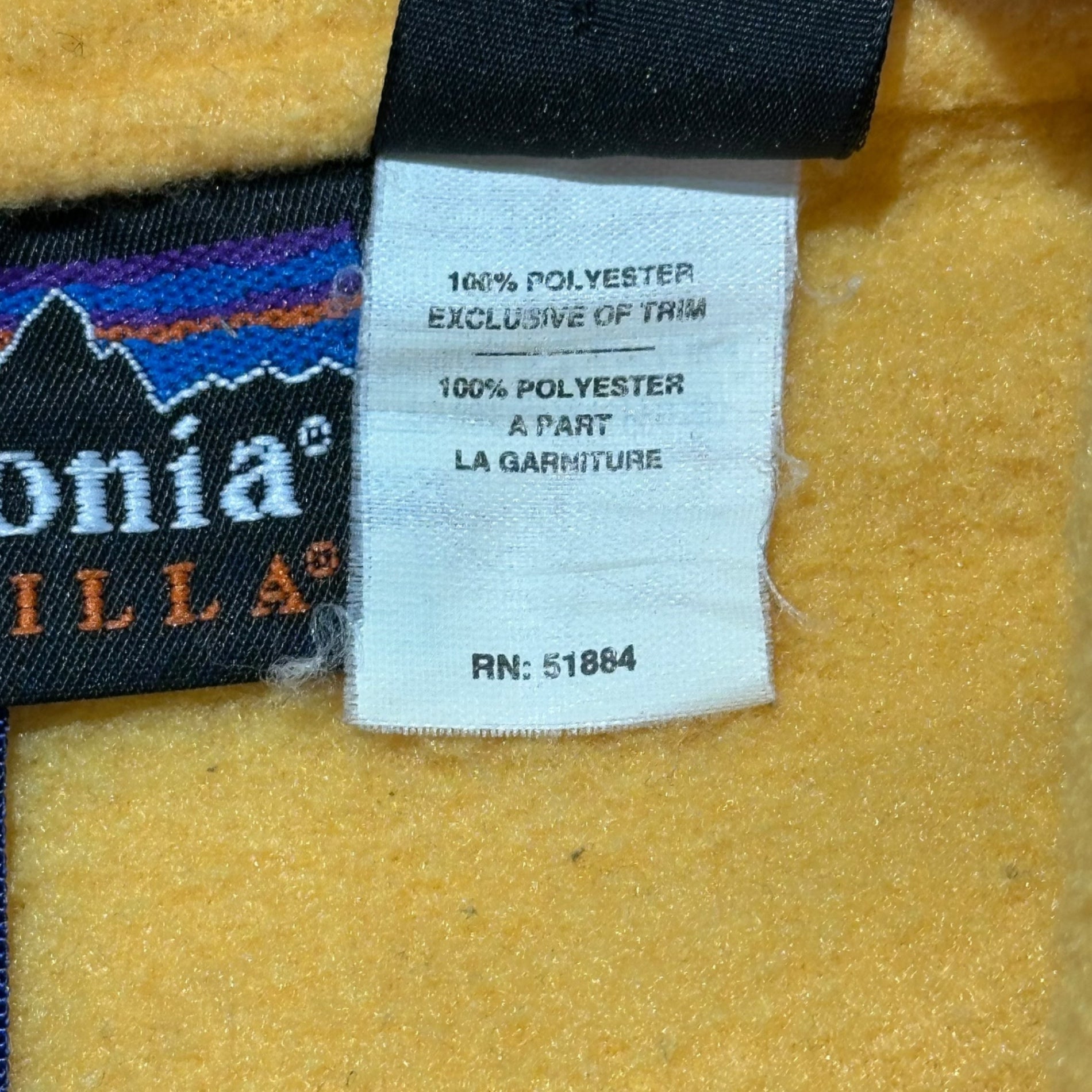 Patagonia(パタゴニア) 2001SS SYNCHILLA Half-Zip Fleece Pullover Jacketシンチラ ハーフジップ フリース プルオーバー ジャケット 25735 M イエロー 00's  ヴィンテージ