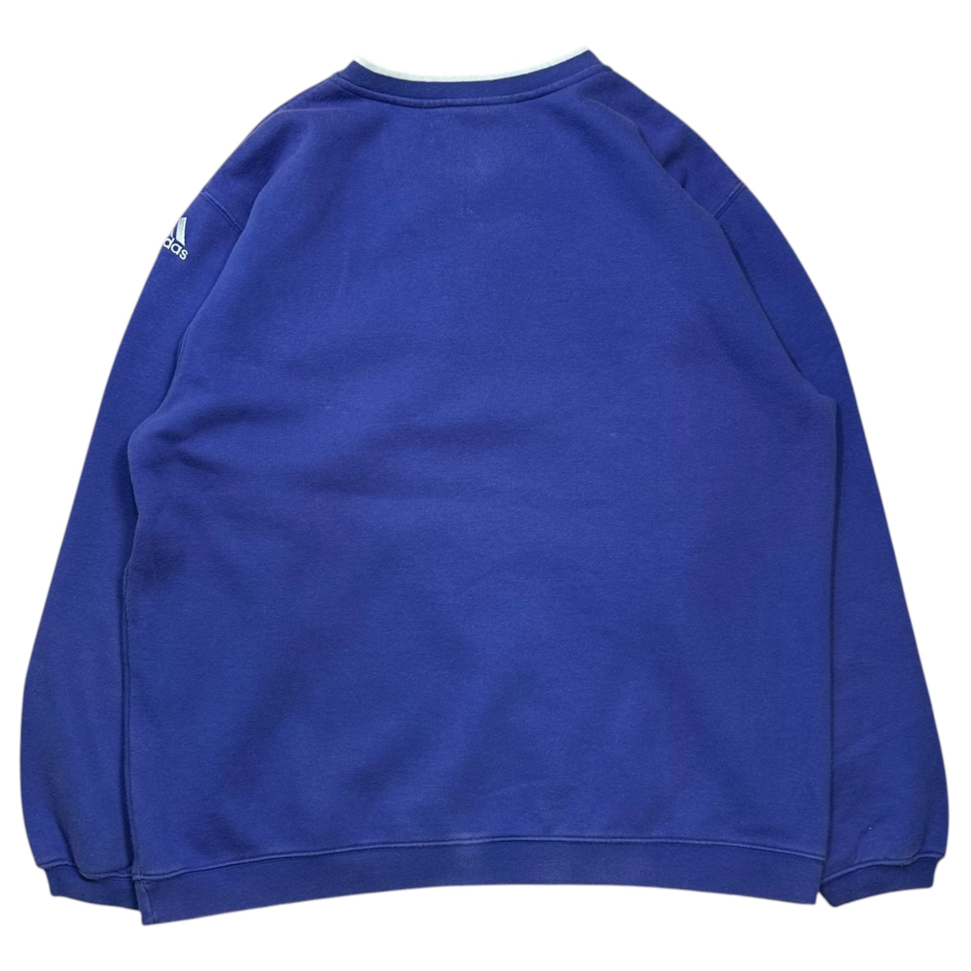 adidas(アディダス) 1990’s Half-Zip Sweatshirt ハーフジップ スウェット M パープル 90年代 万国旗タグ ガイコツ