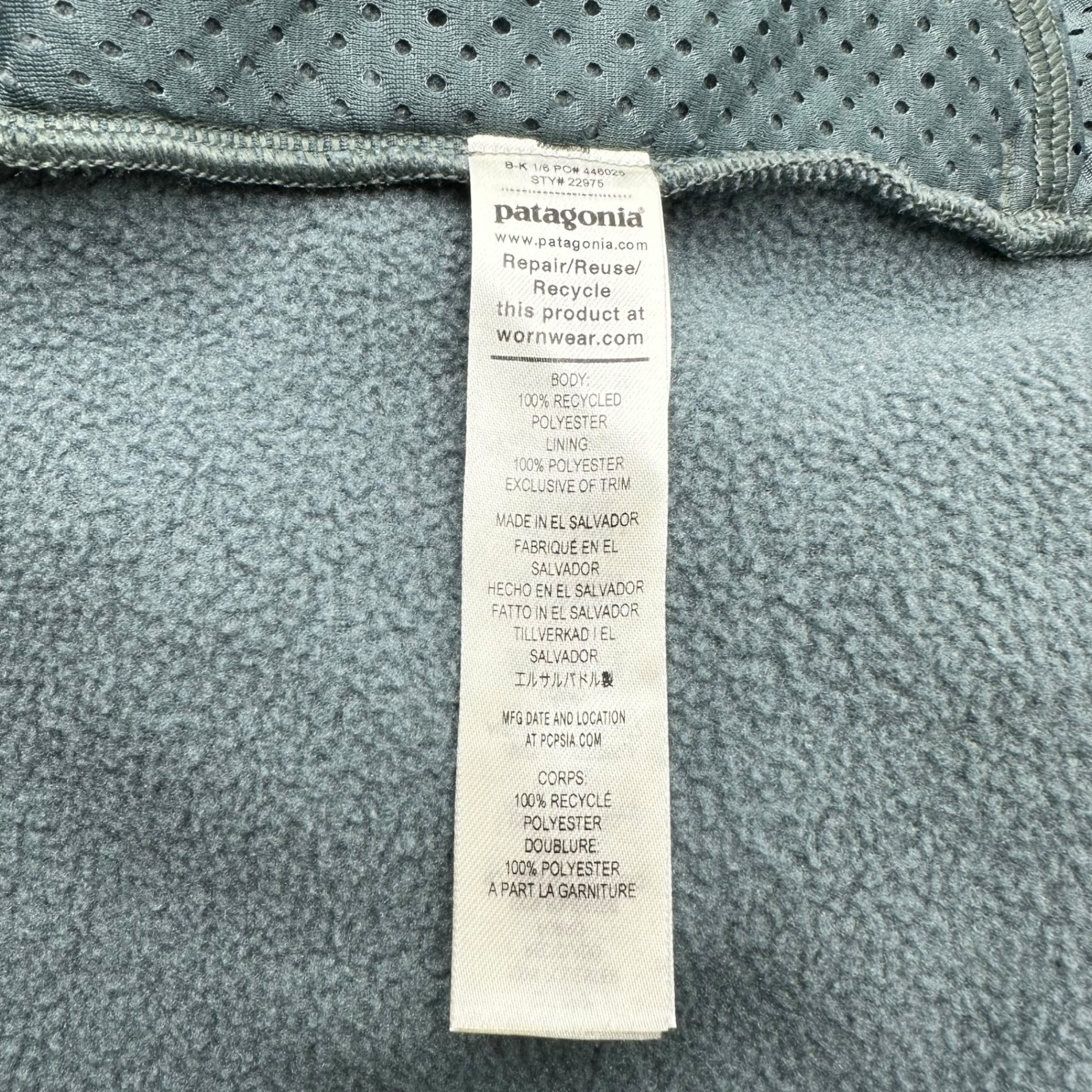 Patagonia(パタゴニア) 23AW Synchilla Fleece Cardigan シンチラカーディガン フリース 22975 L グレー