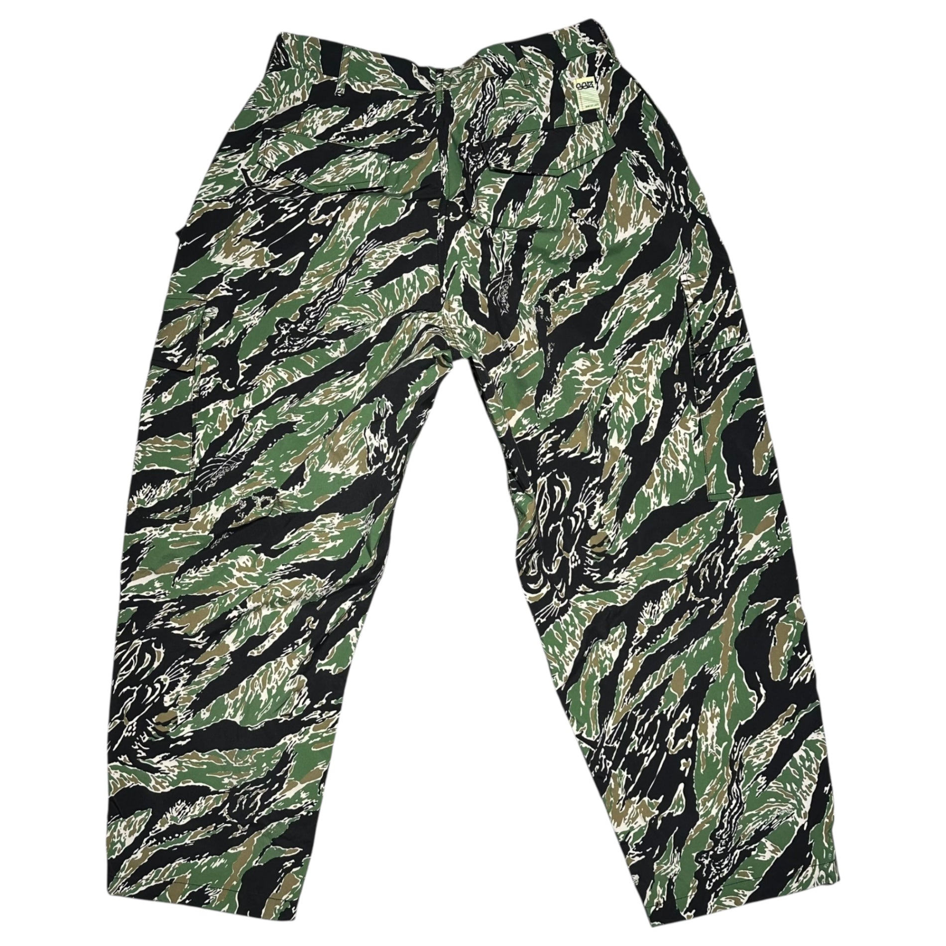 SSZ(エスエスズィー) 24SS EVISEN SKATEBOARDS×高田音楽制作事務所×SSZ CAMO 6PKT PANTS TIGER CAMO 6 ポケット パンツ カモ  11-24-1516-139 S グリーン×ブラック カーゴ ナイロン コラボ