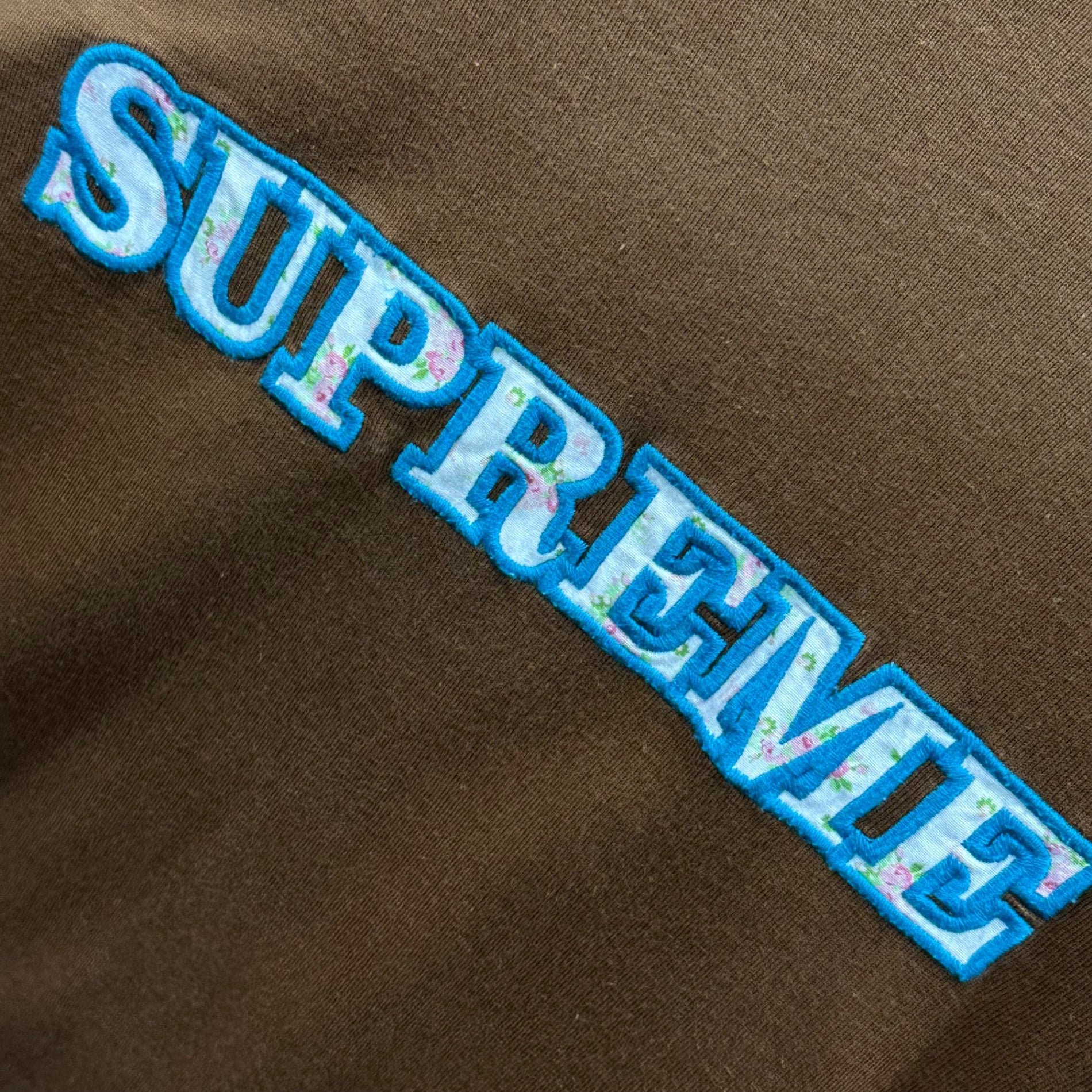 SUPREME(シュプリーム) 18AW Floral Logo Tee フローラル ロゴ Tシャツ M ブラウン 18FW