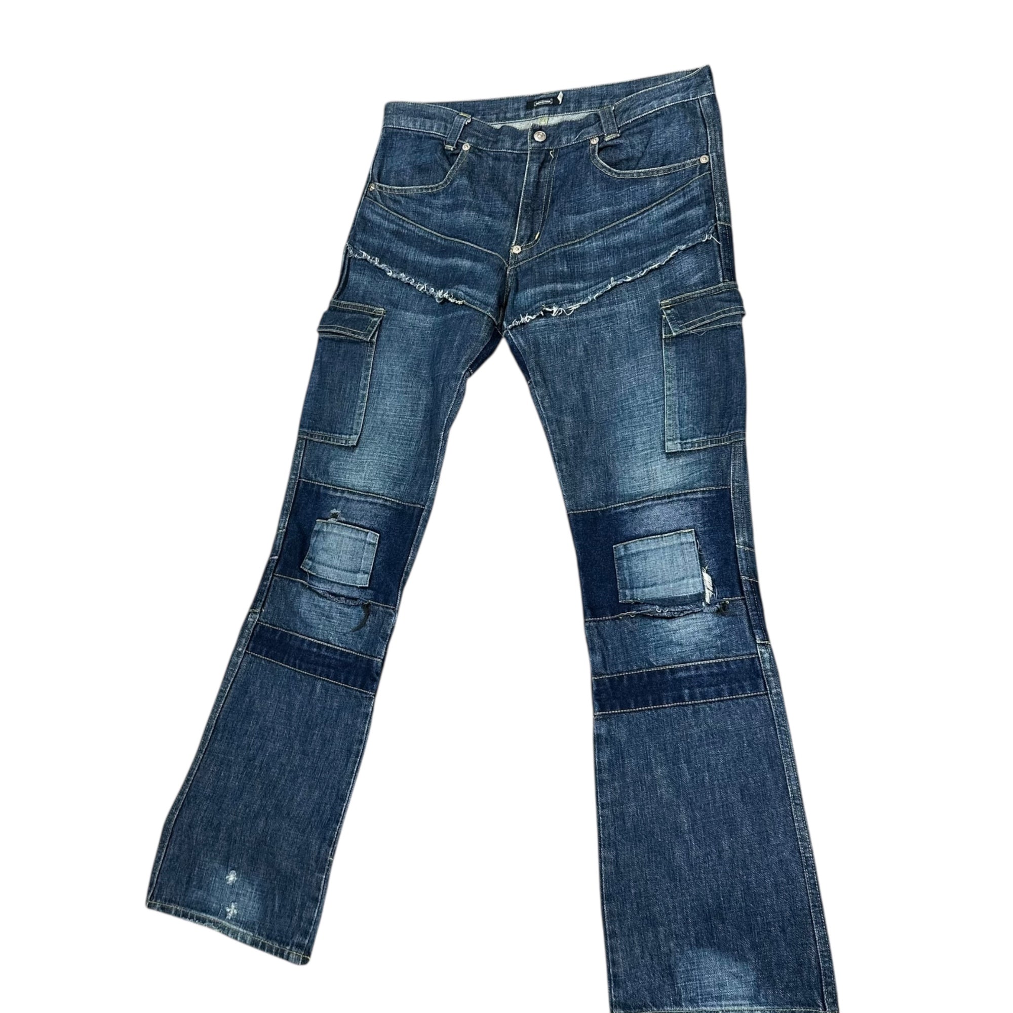UNDERCOVER(アンダーカバー) 01AW DAVF Period Patchwork Denim Cargo Pants DAVF期 パッチワーク デニム カーゴ パンツ S313 M インディゴ