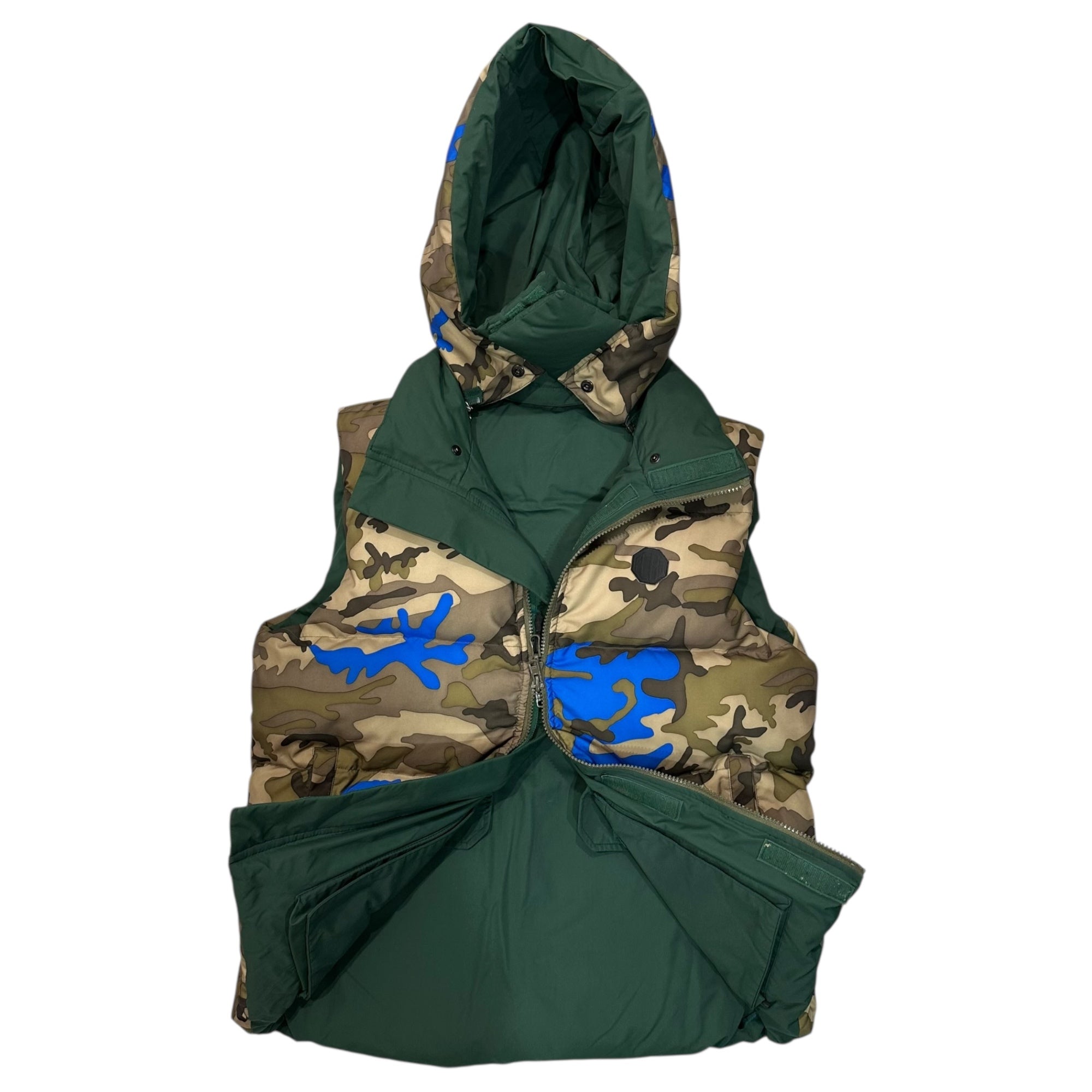 F.C.Real Bristol FCRB(エフシーレアルブリストル) Camouflage Pattern カモフラ柄 リバーシブル ダウン ベスト  465447-341 M アイボリー×グリーン