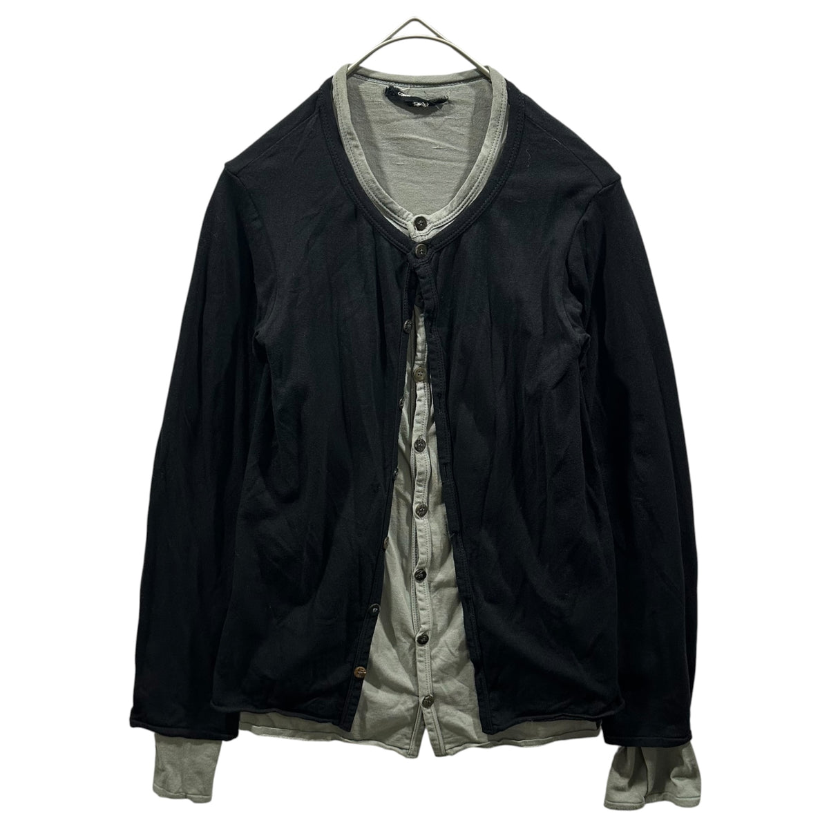 tricot COMME des GARCONS(トリココムデギャルソン) Old Layered Cardigan オールド レイヤード カーディガン FREE ブラック×グレー