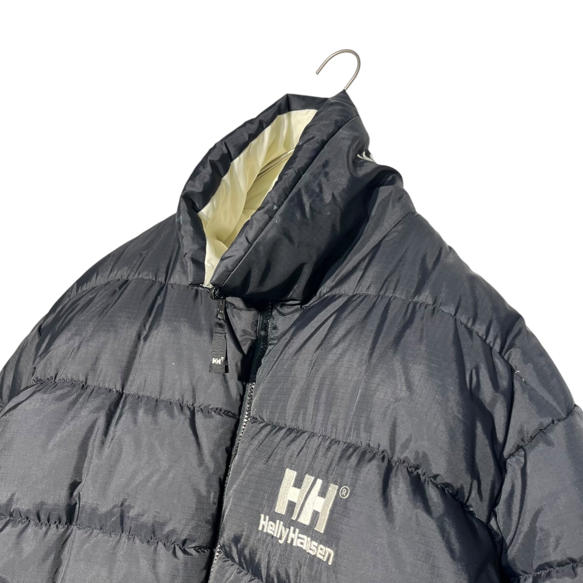 HELLY HANSEN(ヘリーハンセン) Reversible logo down jacket リバーシブル ロゴ ダウン ジャケット ZN19800 L ブラック×ホワイト