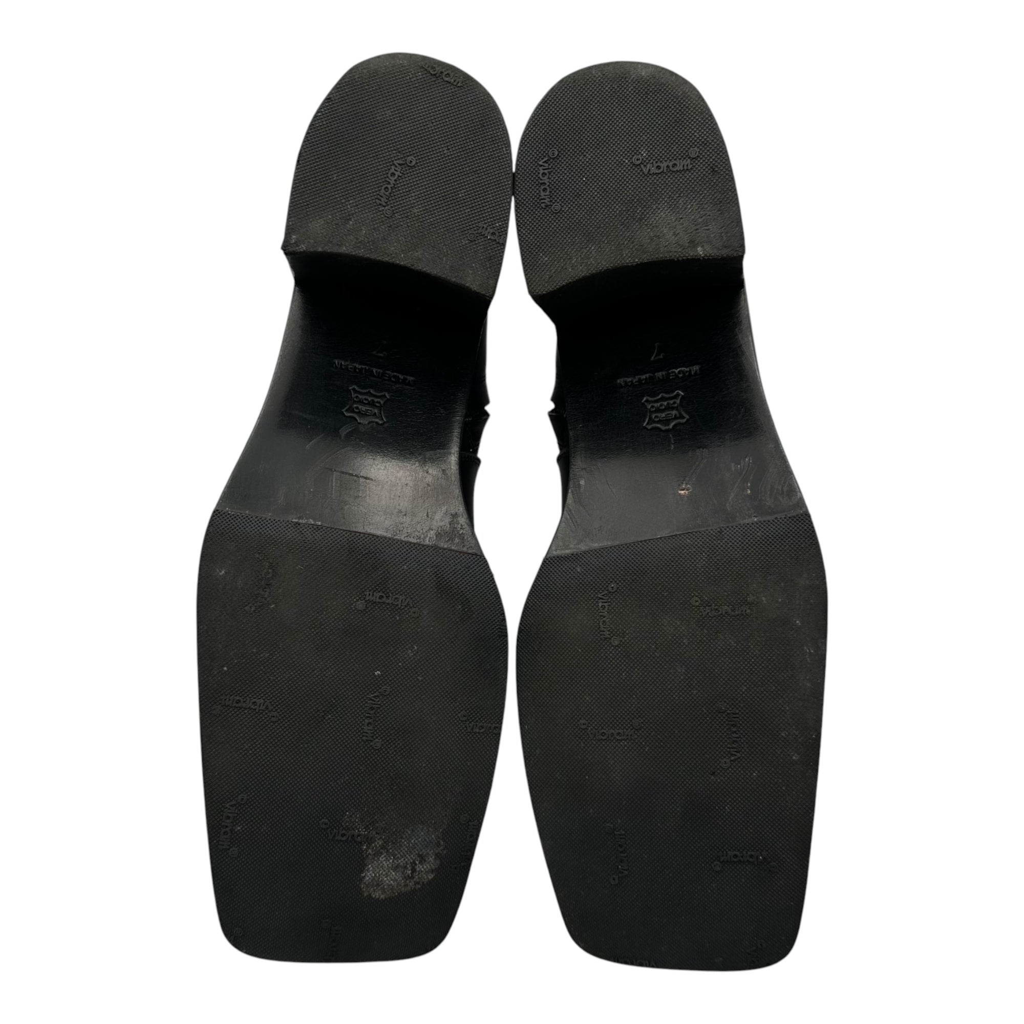 JOHN LAWRENCE SULLIVAN(ジョンローレンスサリバン) Square-toe heeled boots スクエア トゥ ヒール ブーツ ブラック