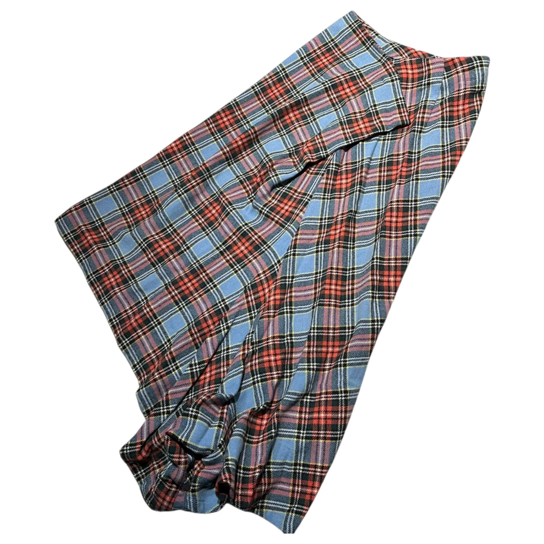 Y's(ワイズ)  Checked long wool skirt pants チェック柄 ロング ウール スカートパンツ YL-S34-905 3(L程度) ブルー×レッド
