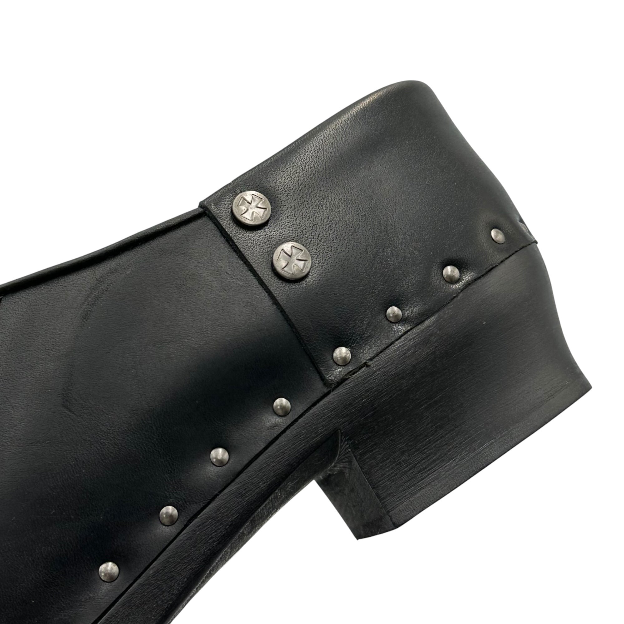 ENFANTS RICHES DEPRIMES(アンファン リッシュ デプリメ) Studded Leather Clogs スタッズ レザー クロッグス メタル スリッポン 40 ブラック×シルバー NUBIANなど取扱 ERD