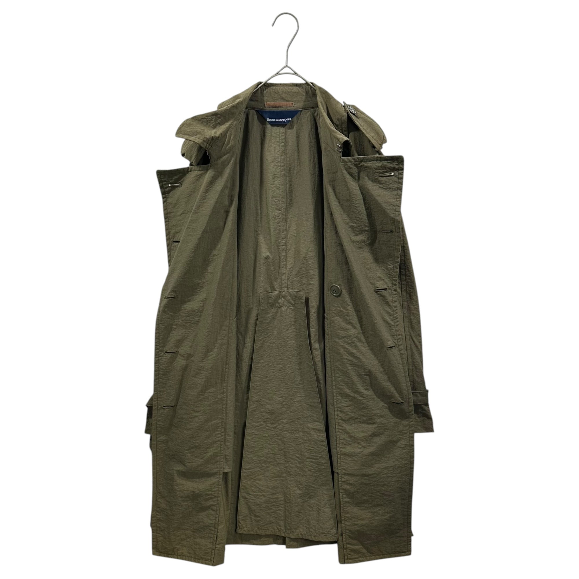COMME des GARCONS(コムデギャルソン) 1998SS Aoyama Exclusive Nylon Trench Coat 青山限定 ナイロン トレンチ コート KX-814070 FREE カーキ AD1997 90s アーカイブ