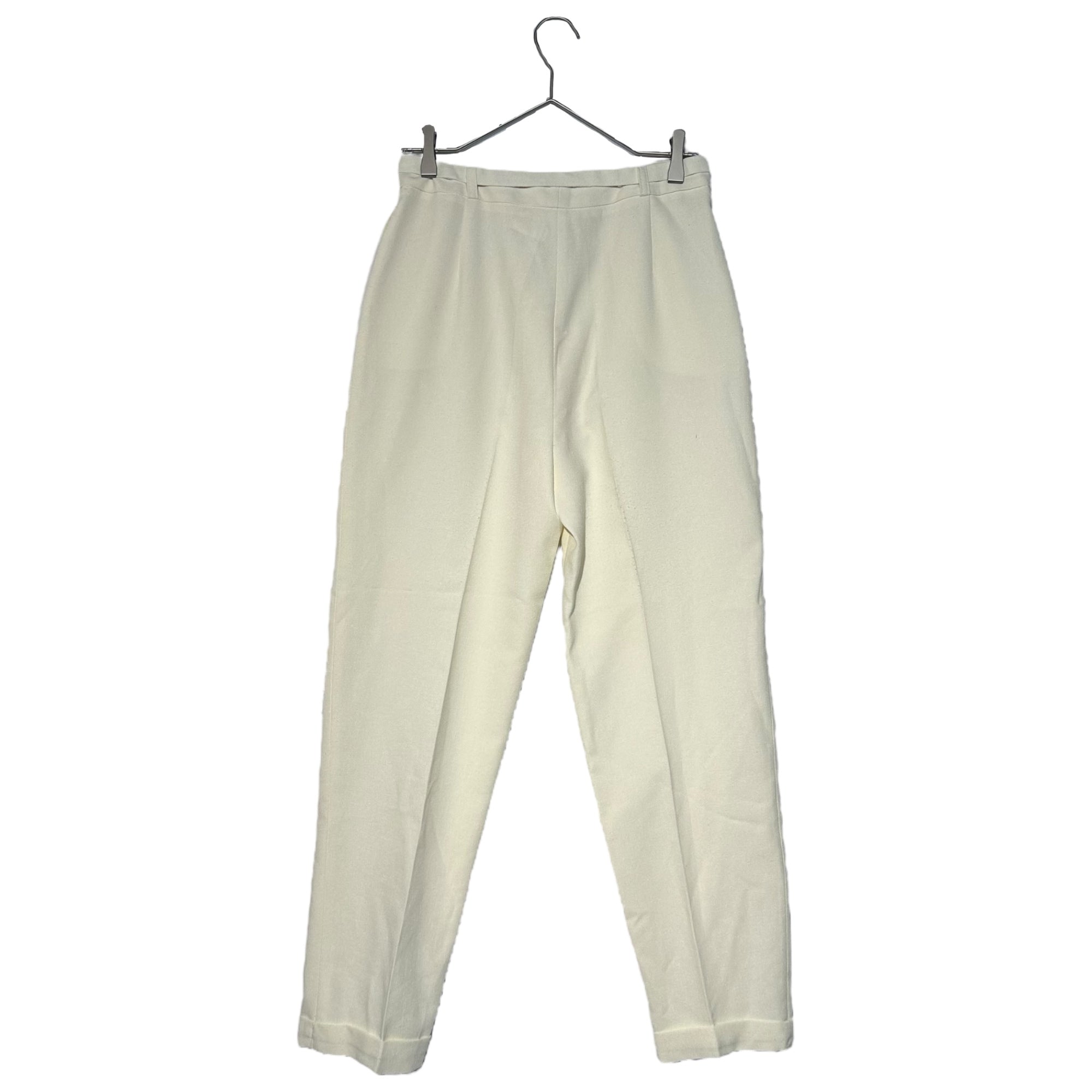 Euro Vintage(ヨーロッパヴィンテージ) Milky_60’s~ center press tac pants/センタープレスタックパンツ 表記なし(Mサイズ程度) ホワイト ベルト付属
