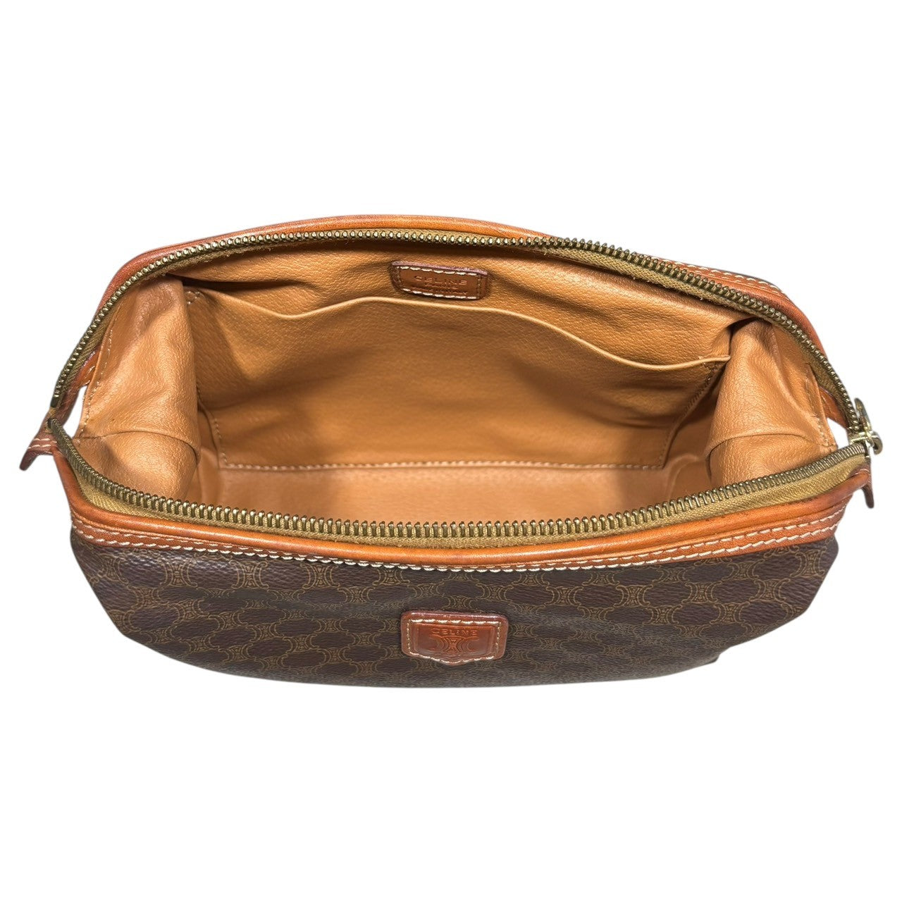 CELINE(セリーヌ) Macadam Pattern Cosmetic Pouch マカダム柄 コスメ ポーチ ブラウン OLD オールド
