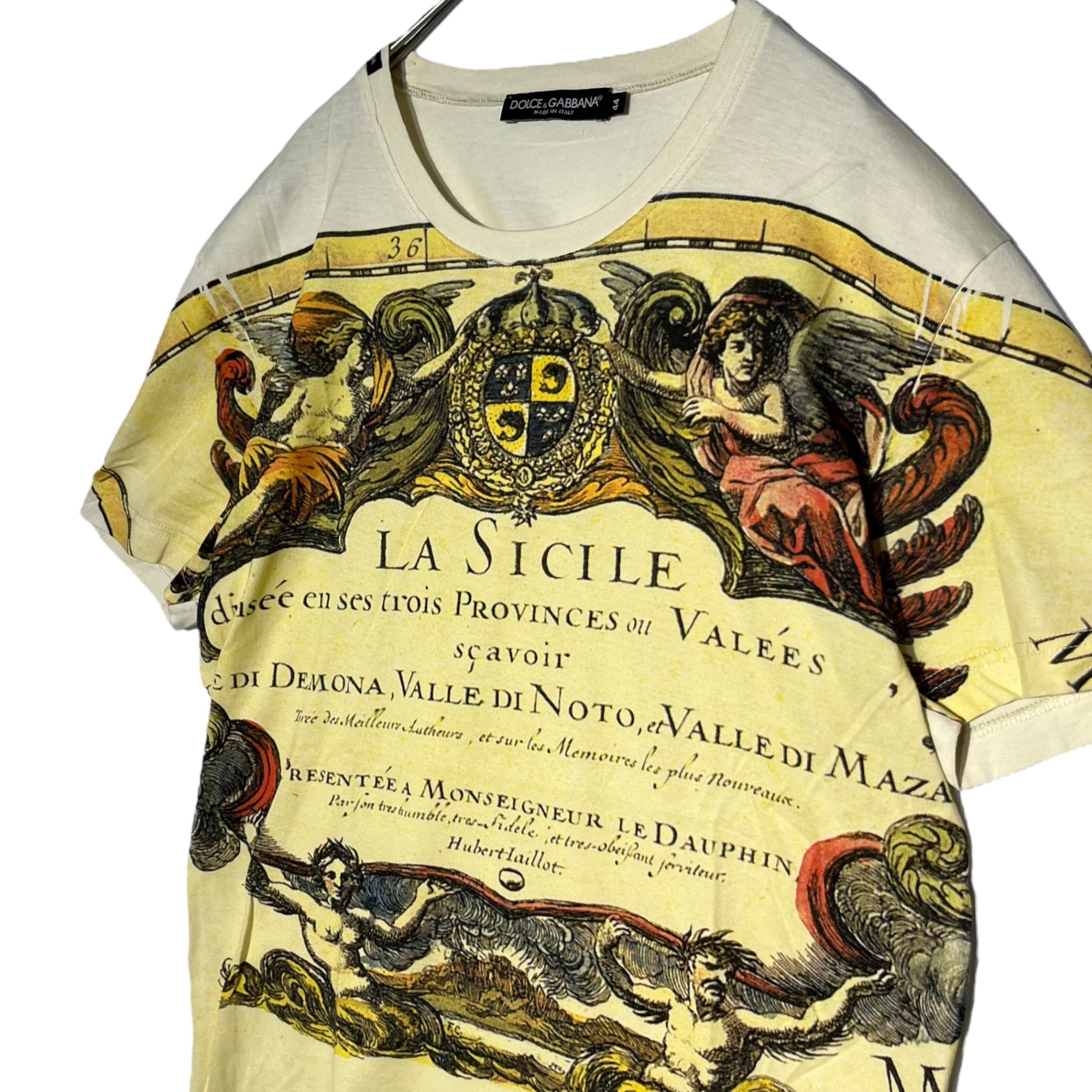 DOLCE&GABBANA(ドルチェ&ガッバーナドルガバ) LA SICILE Baroque TEE バロック プリント Tシャツ G8T