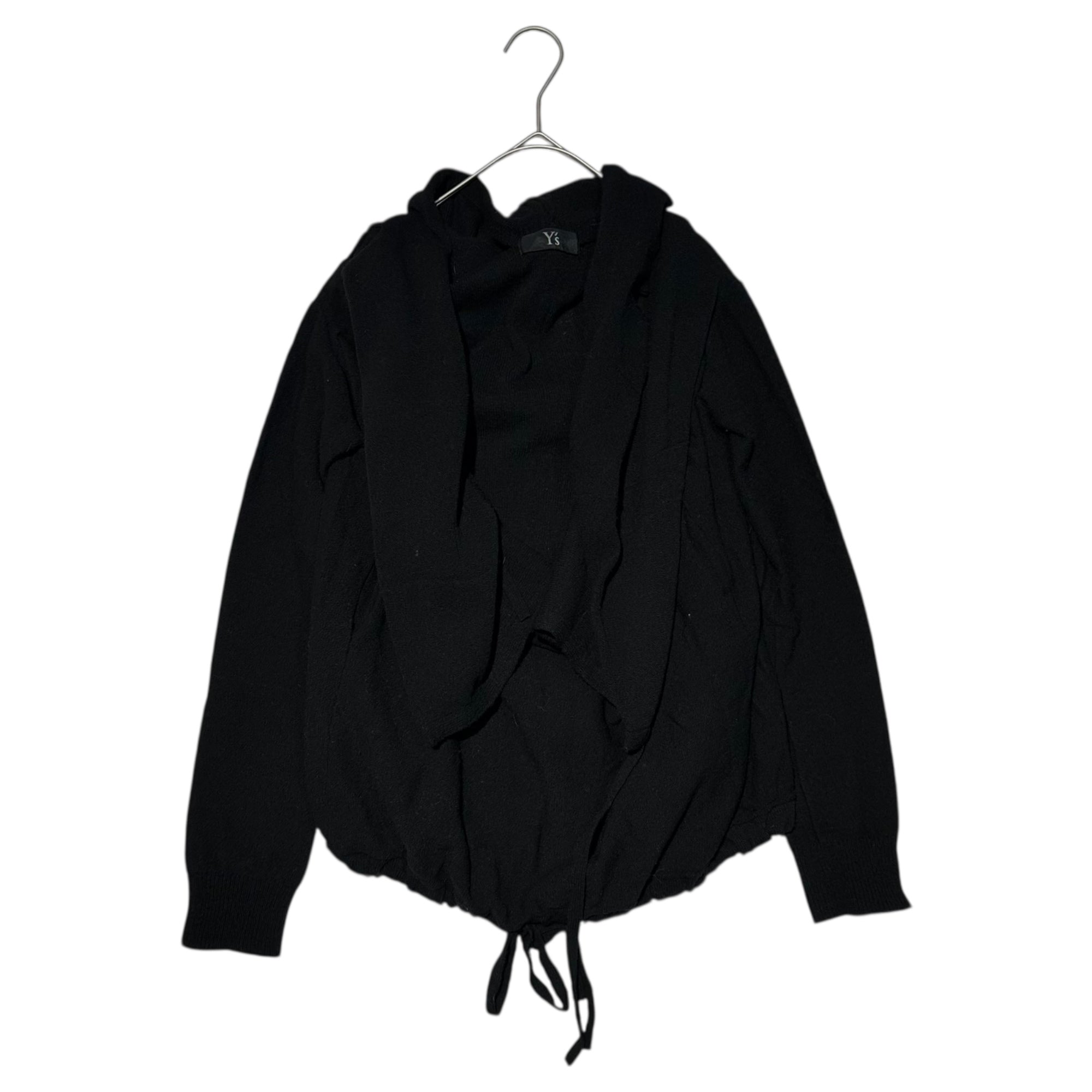 Y's(ワイズ) Wide silhouette modified side pocket pullover knit ワイドシルエット 変形 サイドポケットプルオーバー ニット FREE ブラック