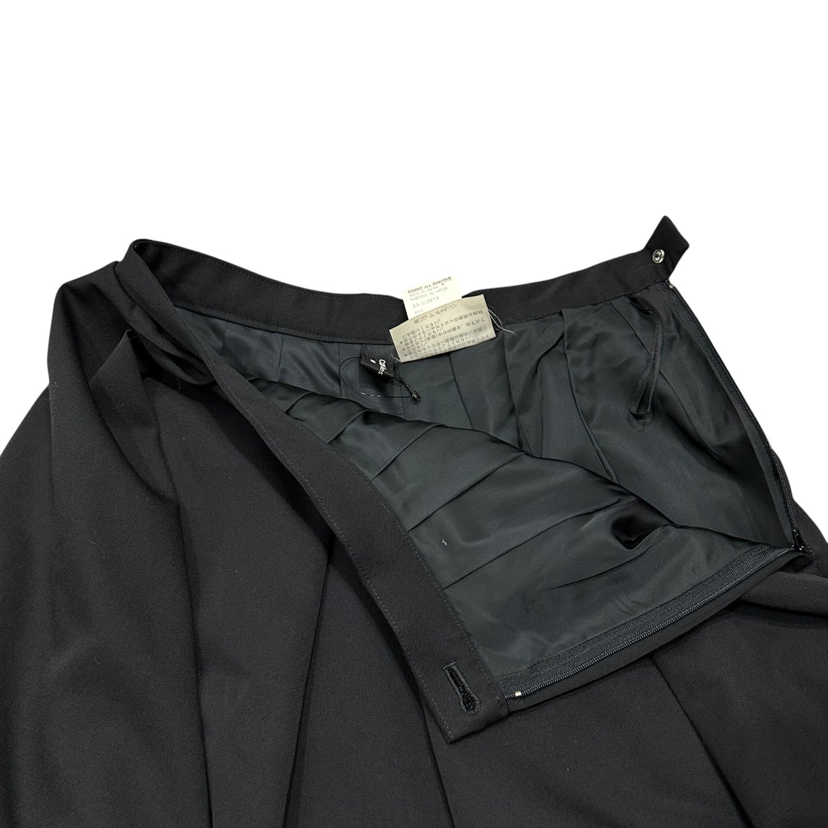 COMME des GARCONS NOIR(コムデギャルソンノアール) 1990's Wool Gabardine Balloon Skirt ウール ギャバジン バルーン スカート AS-11007S S ブラック AD1990 90s アーカイブ