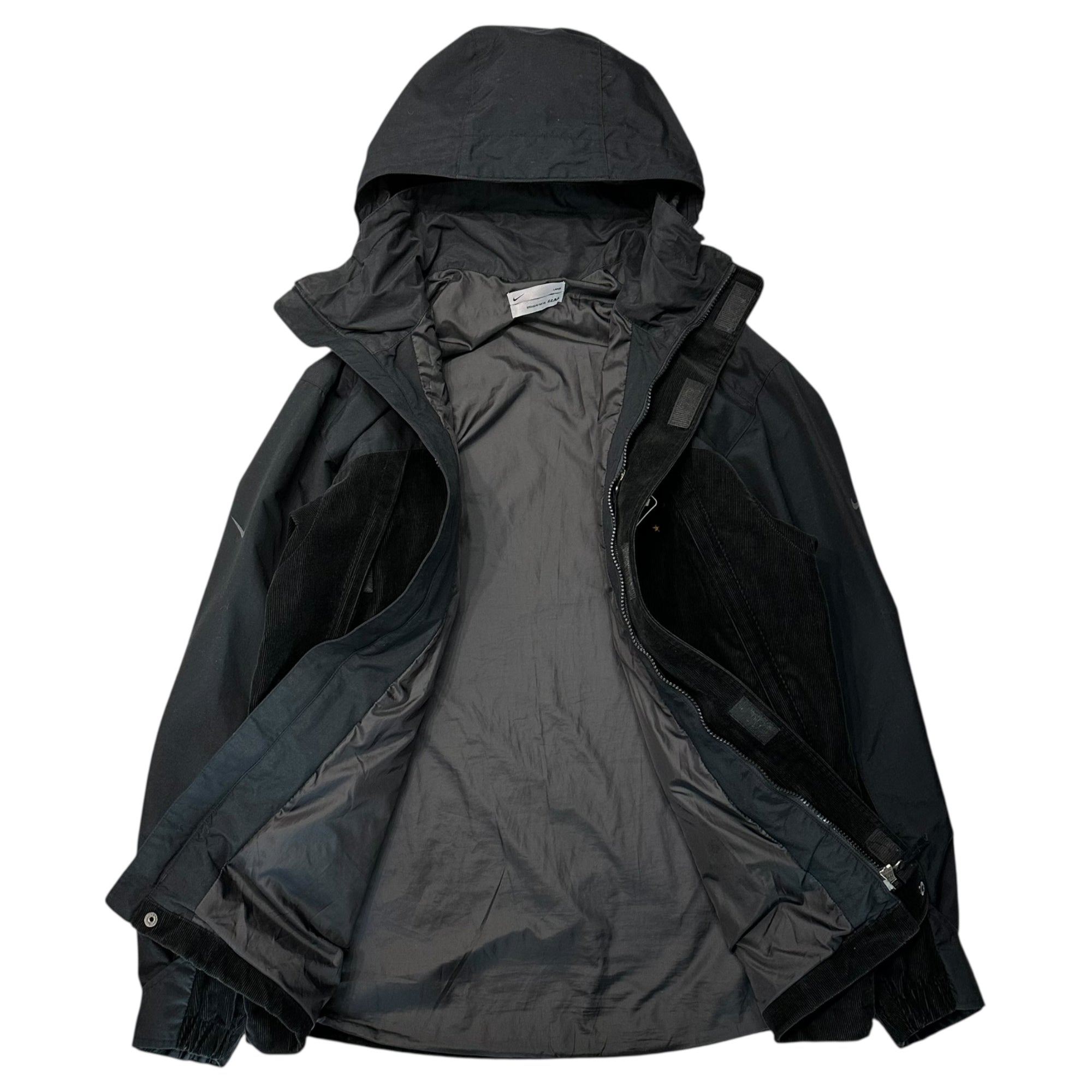 F.C.Real Bristol FCRB(エフシーレアルブリストル) Corduroy and Nylon Blend Mountain Parka コーデュロイ ナイロン 切替 マウンテンパーカー L 18 88 40 F2 SHM L ブラック ジャケット