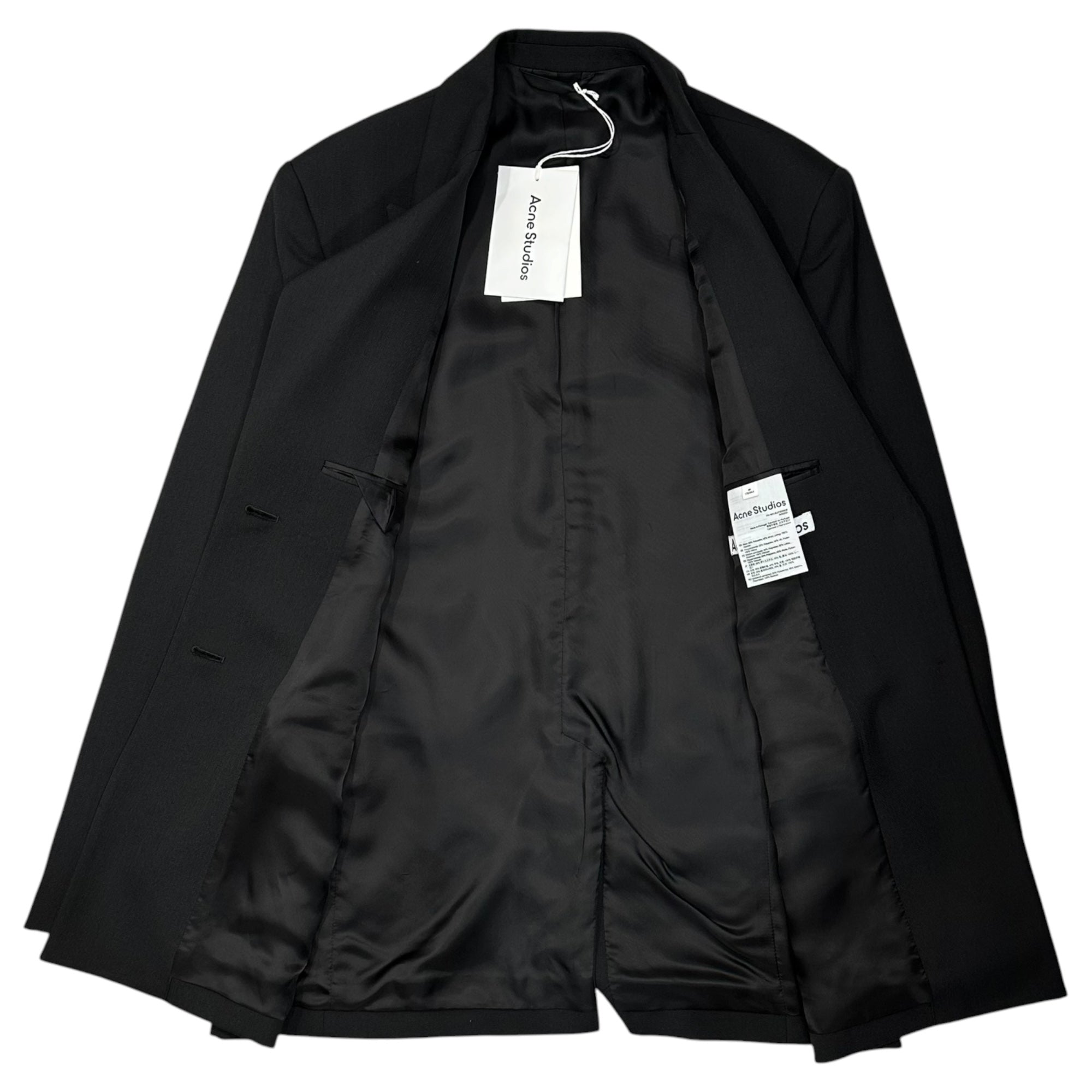 Acne Studios(アクネストゥディオズ) Regular-Fit Suit Jacket レギュラーフィット スーツ ジャケット テーラード FN-WN-SUIT000508 36(S~M程度) ブラック 参考定価112,200円(税込)