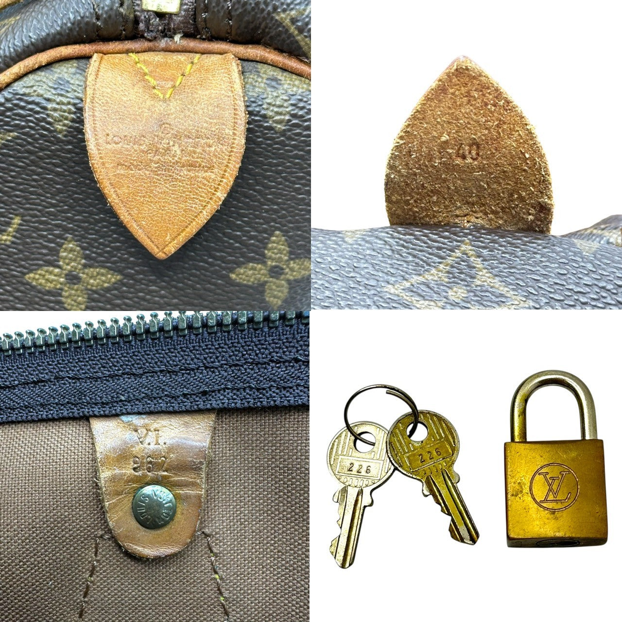 LOUIS VUITTON(ルイヴィトン) 90's Speedy 40 - Monogram スピーディ 40 - モノグラム M41522 ブラウン 90年代 VI962 ヴィンテージ ボストン ハンド バッグ