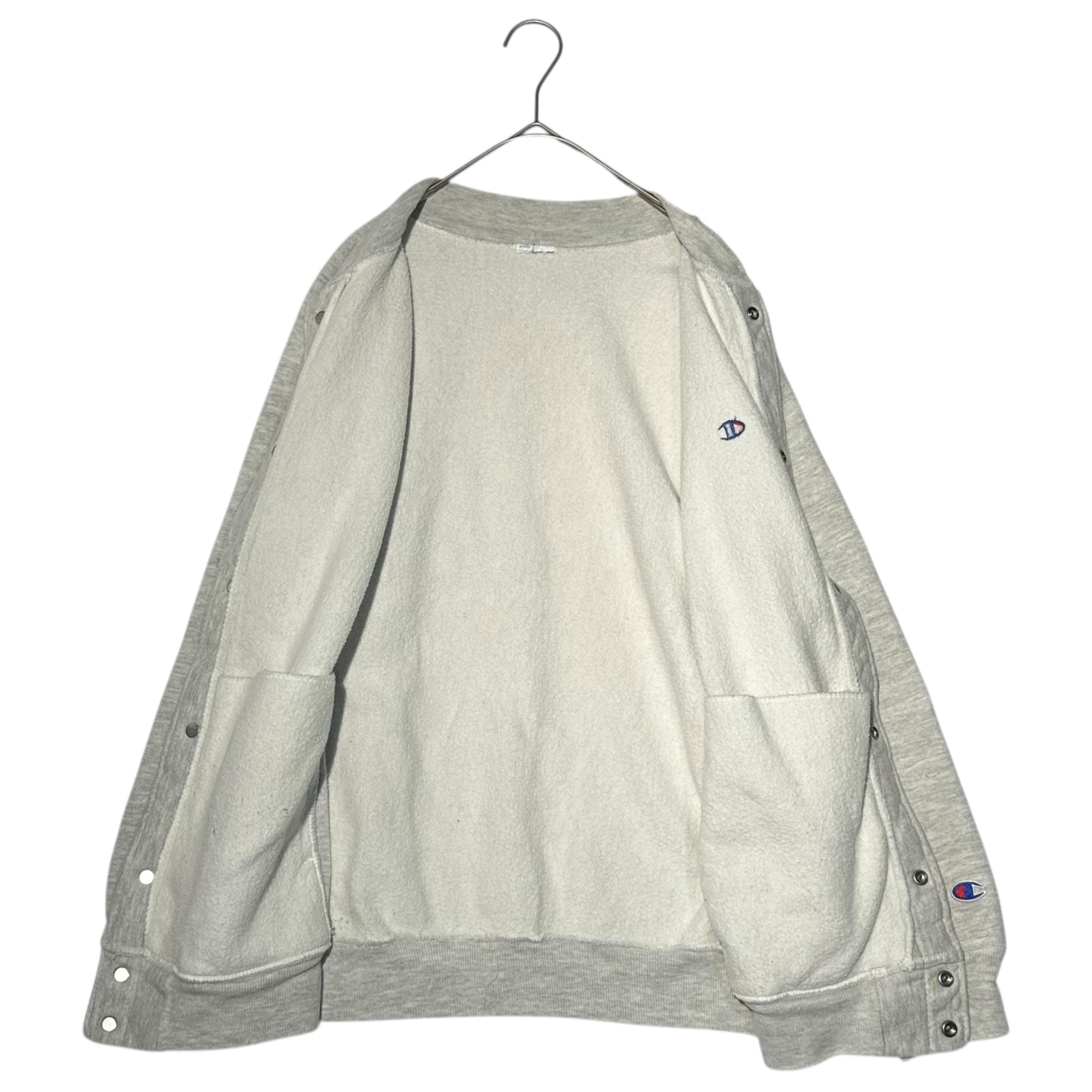 Champion(チャンピオン) 90's USA made REVERSE WEAVE Sweatshirt Blouson リバースウィーブ スウェット ブルゾン 表記無(M程度) ライトグレー 90年代 ヴィンテージ 古着 ジャケット トリコタグ USA製