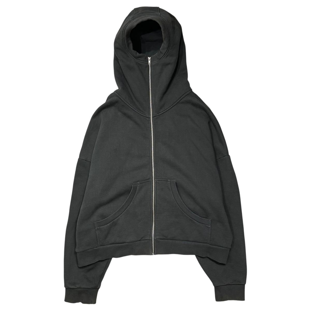 entire studios(エンタイアスタジオ) Full-zip hoodie フルジップアップ フーディー パーカー ES2106 XL ウォッシュブラック