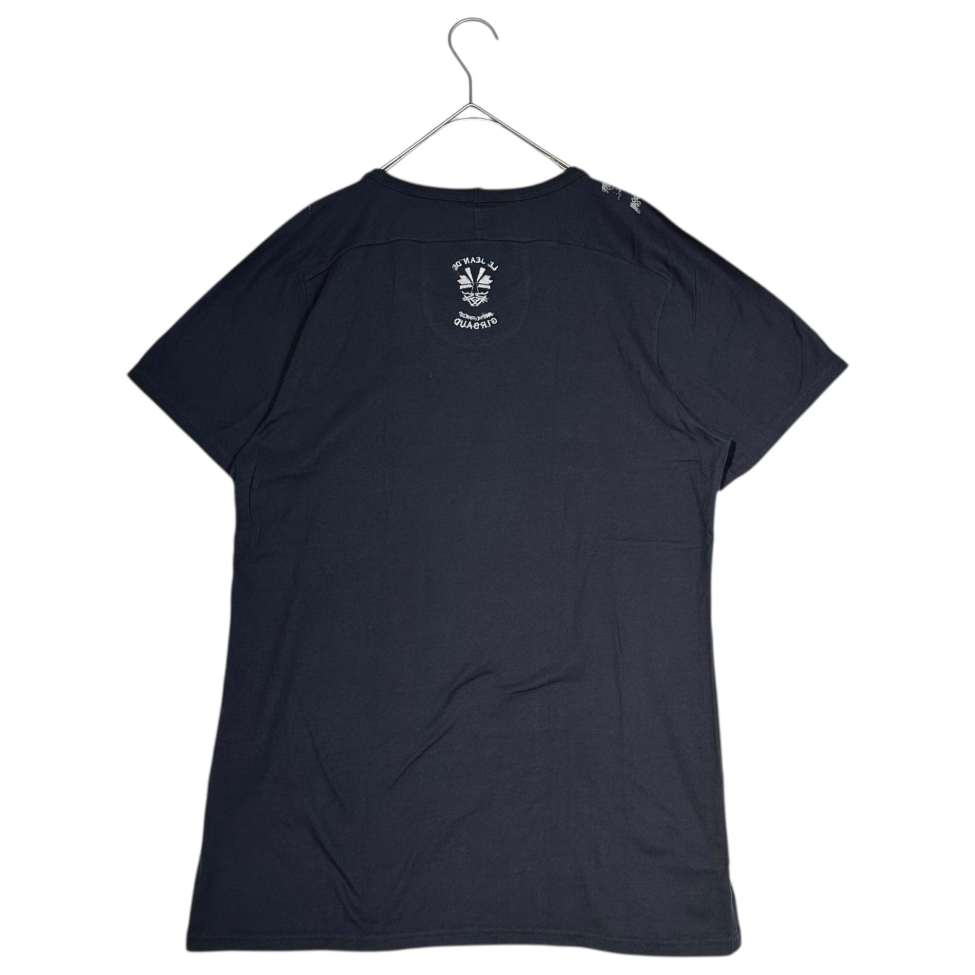 MARITHE FRANCOIS GIRBAUD(マリテフランソワジルボー) 00's Word Graphic Print T-Shirt ワード グラフィック プリント Tシャツ M6-6963 M ネイビー Y2K ロゴ 刺繍 パンク