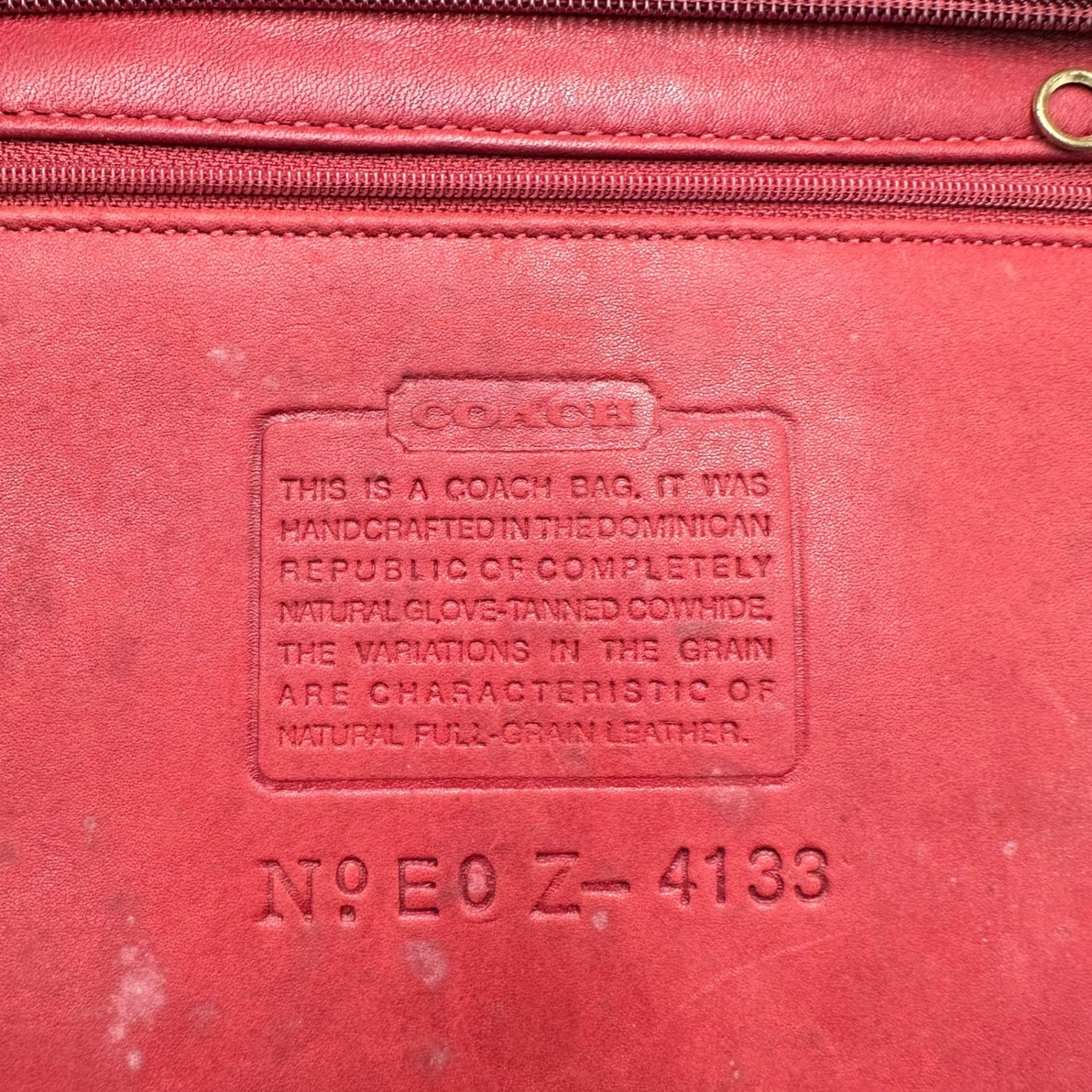 COACH(コーチ) Leather Mini Tote Bag レザー ミニ トート バッグ 4133 レッド ハンド OLD オールド