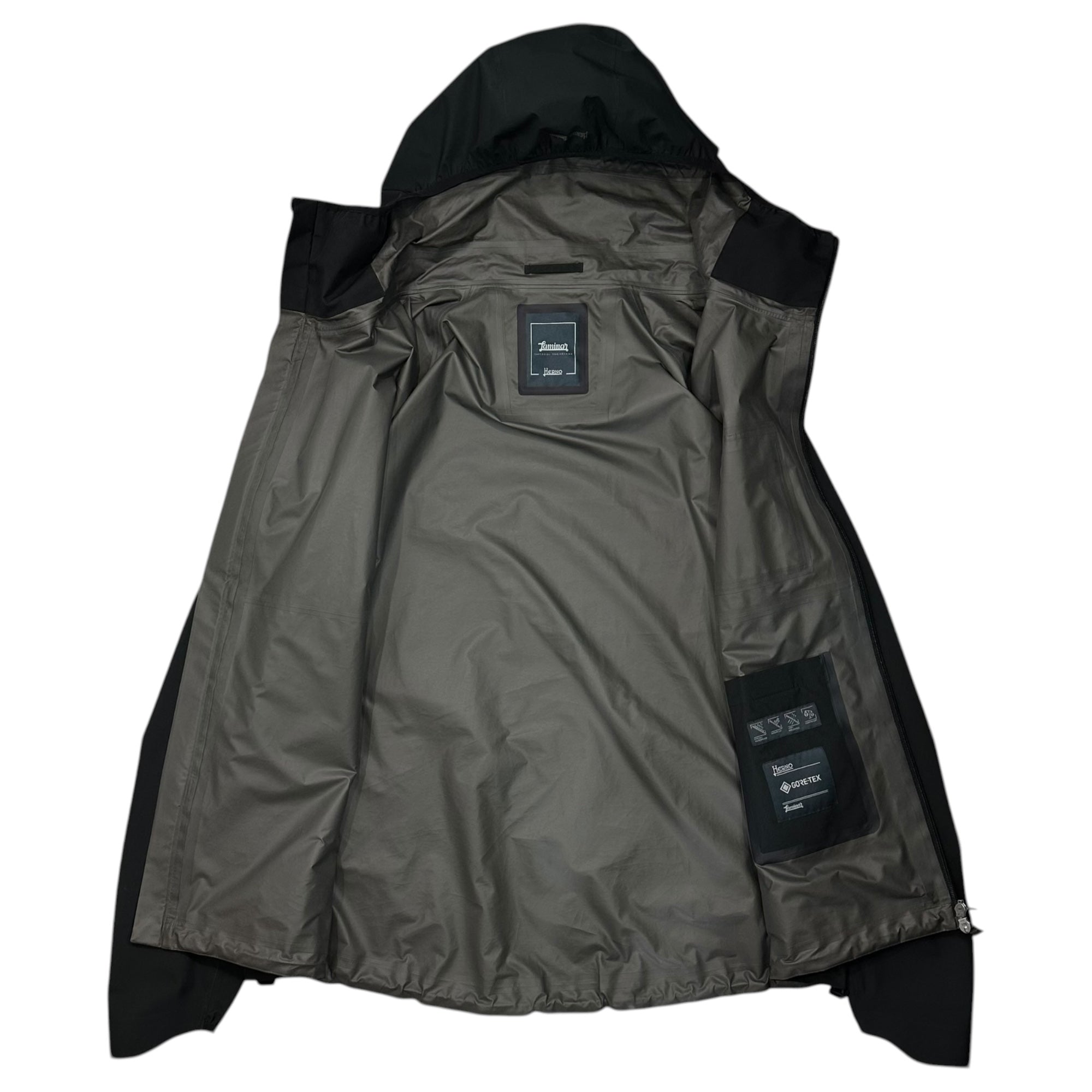 HERNO(ヘルノ) Laminar GORE-TEX Hooded Jacket ラミナー ゴアテックス フーデッド ジャケット 61630-57467-5 52 ブラック