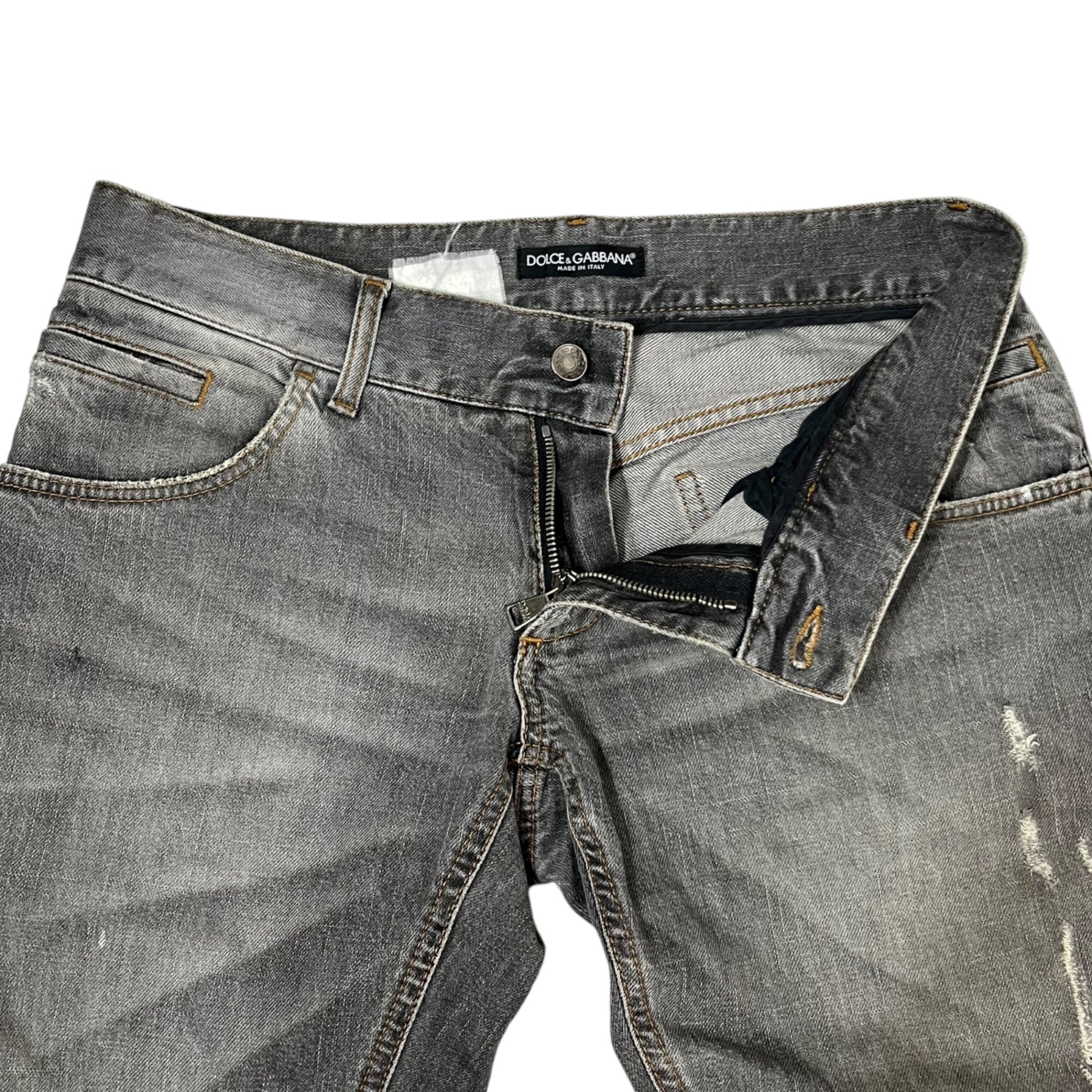 DOLCE&GABBANA(ドルチェ&ガッバーナドルガバ) 00's distressed denim pants ダメージ加工 デニム パ