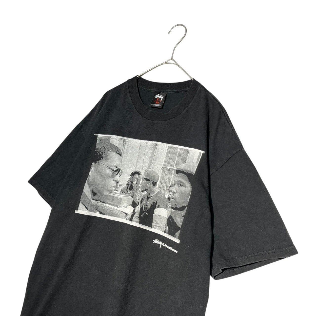 STUSSY(ステューシー) 00's Josh Cheuse photo print tee ジョシュ チーズ フォトプリント Tシャツ L ブラック