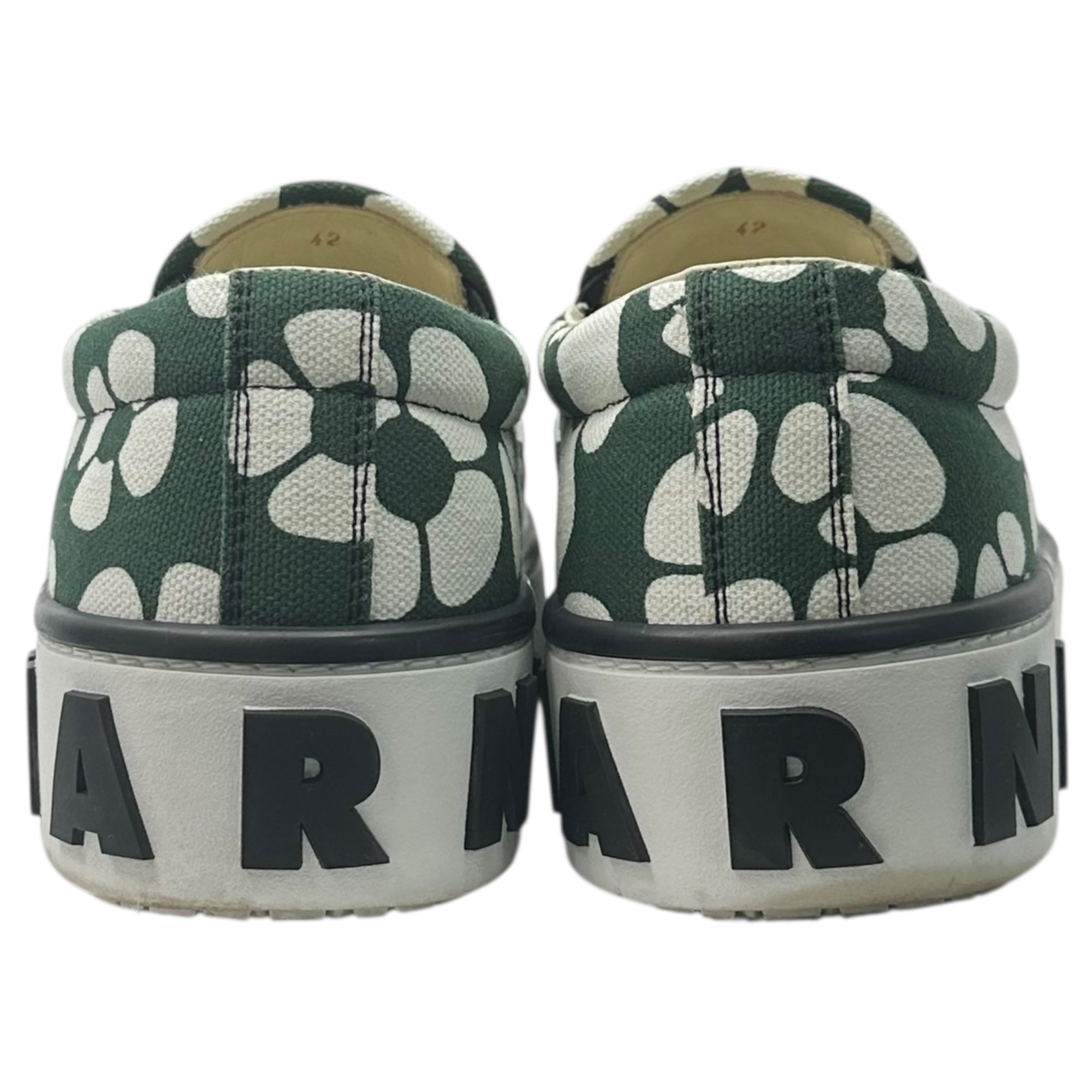 MARNI×carhartt WIP(マルニ×カーハート) SLIP-ON SNEAKERS スリッポン 厚底 スニーカー SNZU013103 42(約27cm程度) グリーン×ホワイト コラボ