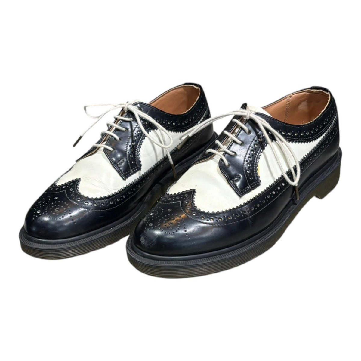 DR.MARTENS(ドクターマーチン) Made in England Wingtip Bicolor Shoes イングランド メイド ウイングチップ バイカラー シューズ 11883 26cm ブラック×ホワイト
