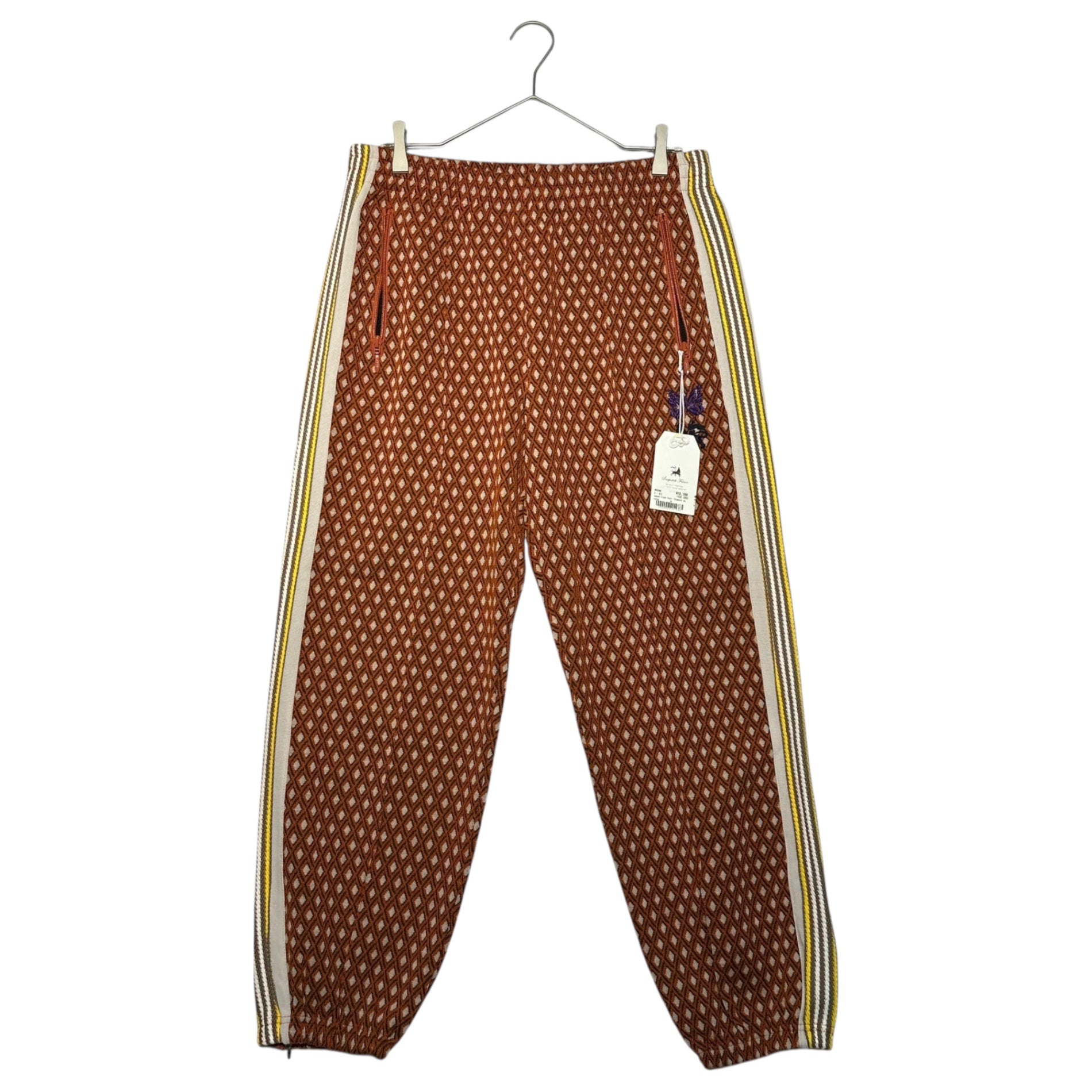 NEEDLES×SASQUATCH fabrix(ニードルズ×サスクワッチファブリックス) 23SS Zipped Track Pant トラック パンツ 23SS-PA9-071 M オレンジ 総柄 ジャージ コラボ