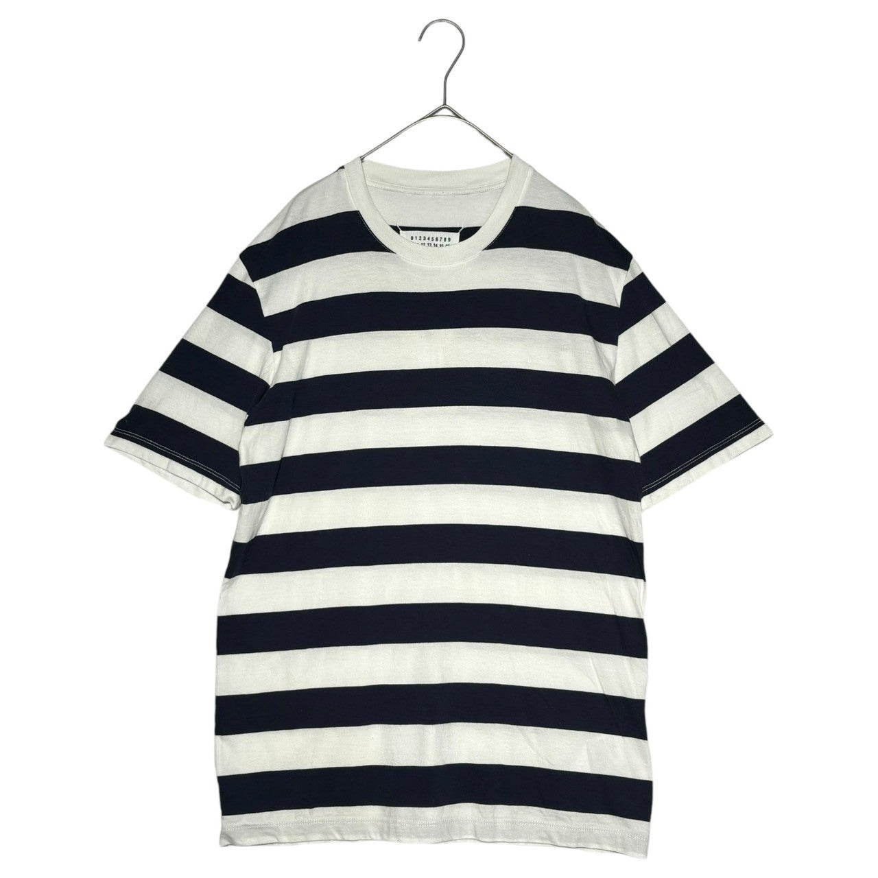 MAISON MARGIELA(メゾンマルジェラ) 19AW Pack T-shirts border パック ボーダー Tシャツ S50GC0552 S ホワイト×ネイビー 半袖