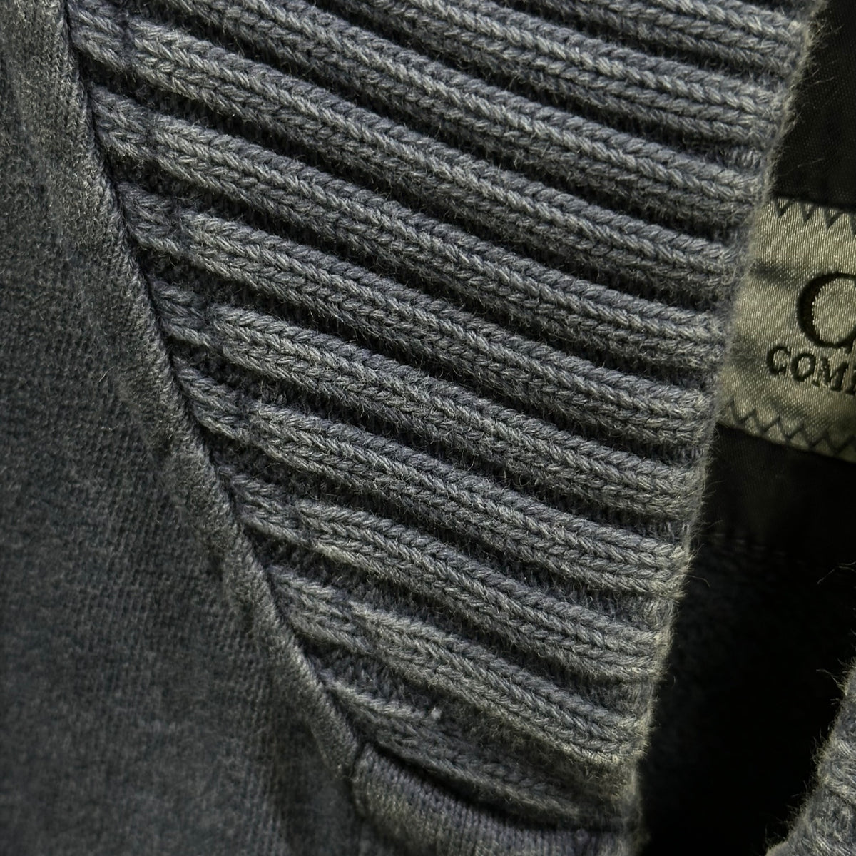 C.P.COMPANY(シーピーカンパニー) 2010～2015's Wide-Ribbed-Collar Sweat Zip-Up Blouson ワイド リブ カラー スウェット ジップ アップ ブルゾン CPU0290 1027 M ネイビー FGFタグ 05750737 ヴィンテージ加工