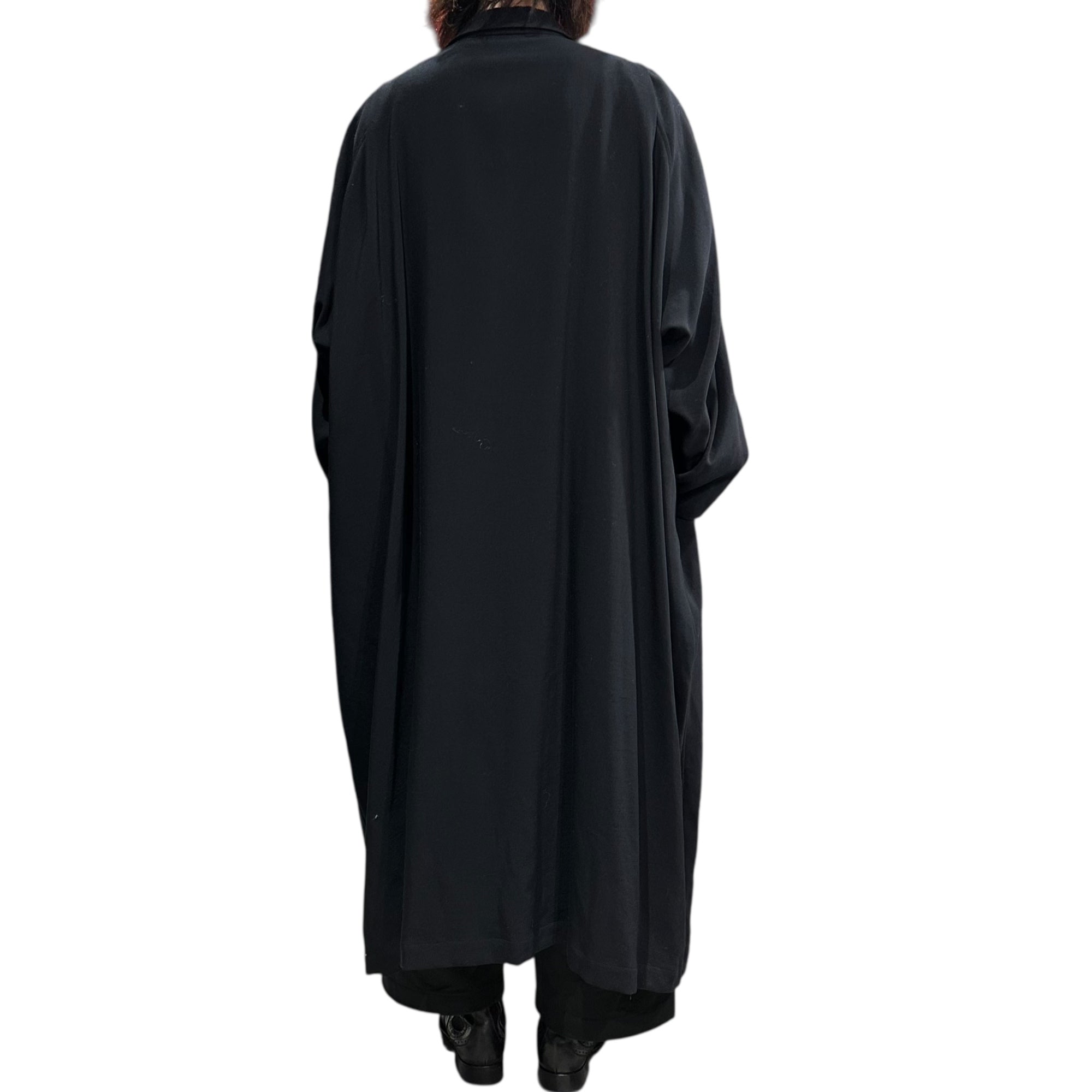 Y's(ワイズ) 02AW Wool Gabardine Zip-Up Super Long Coat ウールギャバジン ジップアップ スーパー ロング コート YM-C08-125 表記無(FREE) ブラック アーカイブ