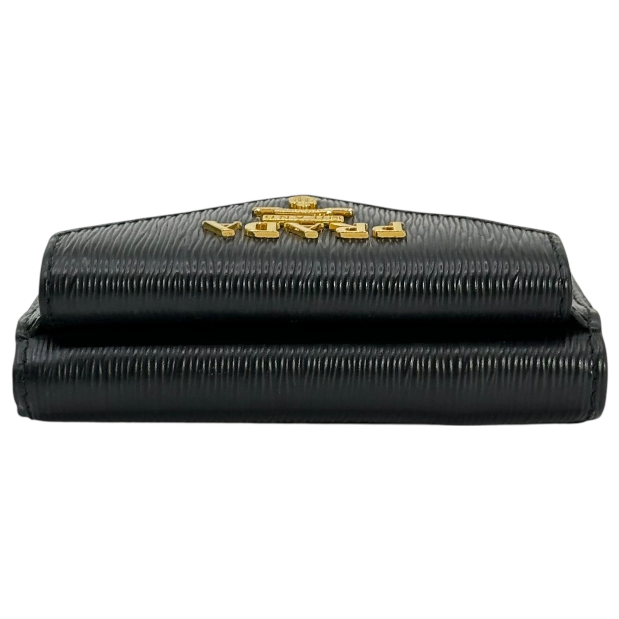 PRADA(プラダ) VITELLO MOVE tri-fold wallet ヴィッテロ ムーブ 三つ折り コンパクト 財布 ウォレット 1MH021 ブラック